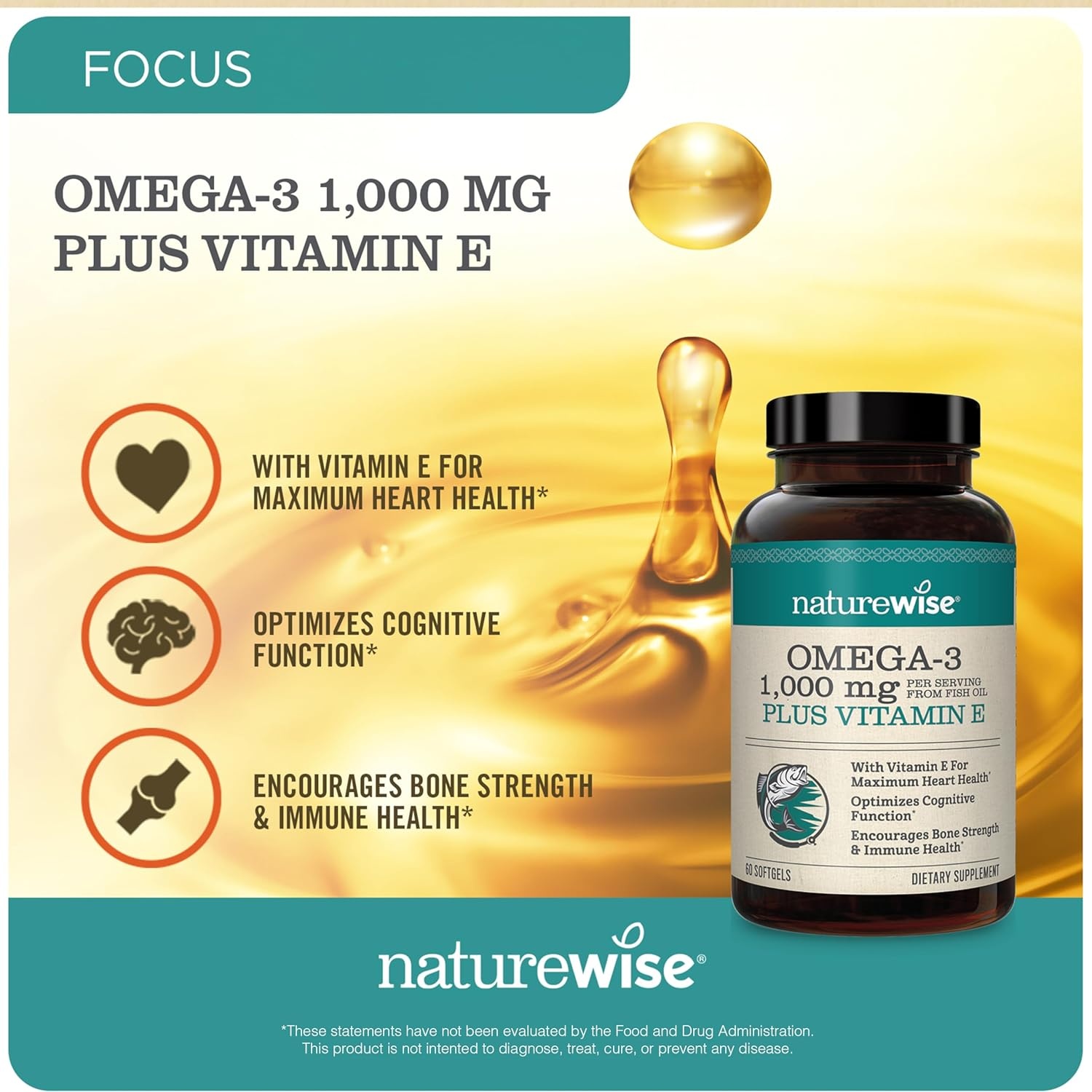 image:imageNatureWise 1000mg Omega 3 600mg EPA 400mg DHA with Vitamin E 180ct amp Vitamin B Complex for Women and Men 150 Softgels5Month Supply
