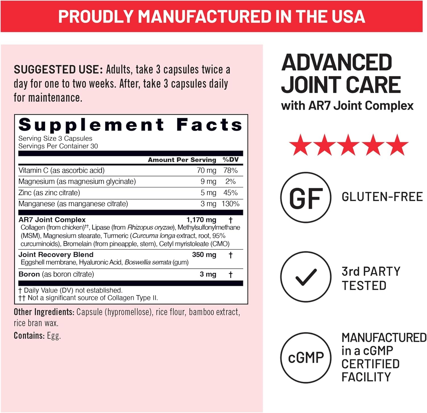 image:imageNatureWise Advanced Joint Supplement with Clinically Tested AR7 Joint Complex Ingredient Comfort amp Flexibility Support NonGMO USA Manufactured 90 Capsules30Day Supply