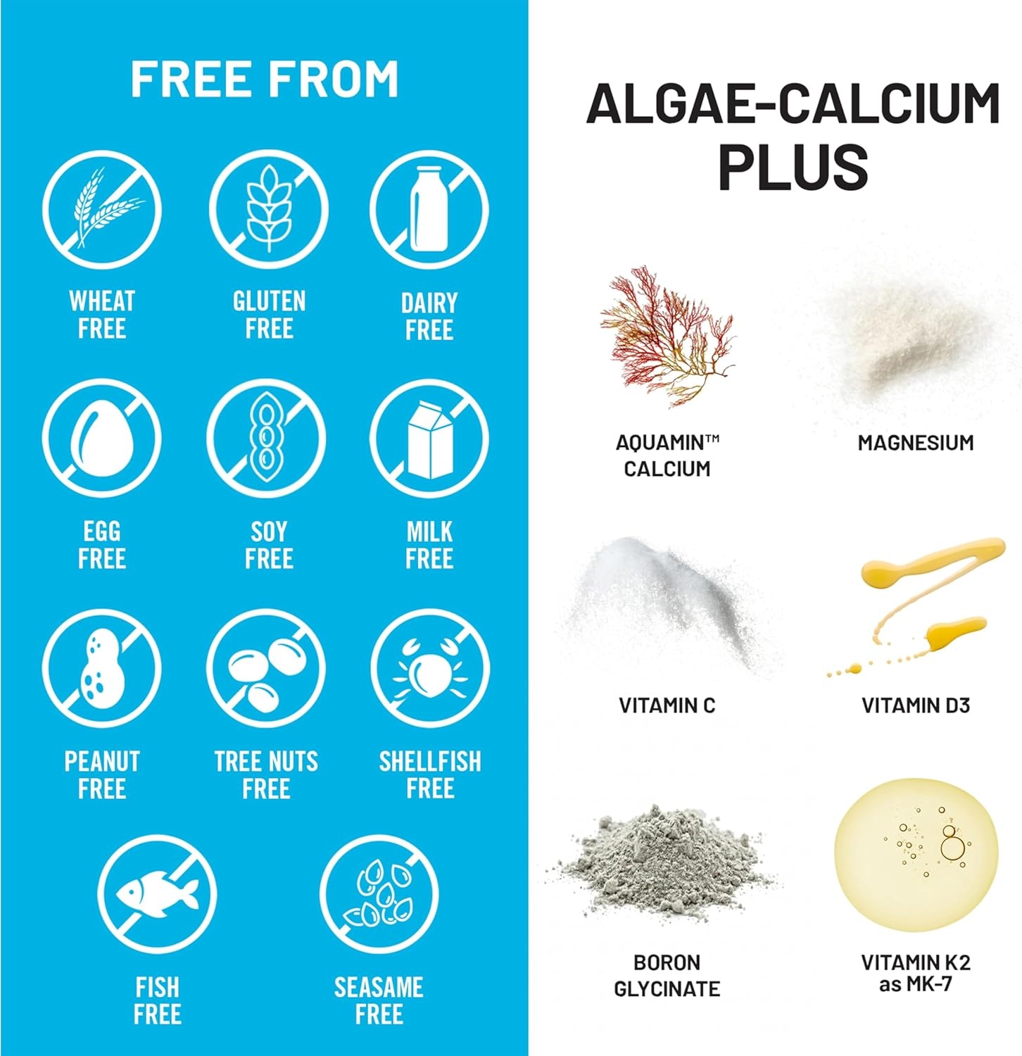 image:imageNatureWise Algae Calcium Plus with Aquamin Calcium Magnesium Vitamin C D3 and K2 Vegan Algae Calcium Supplements for Women amp Men Bone Health Support NonGMO 120 Capsules60Day Supply