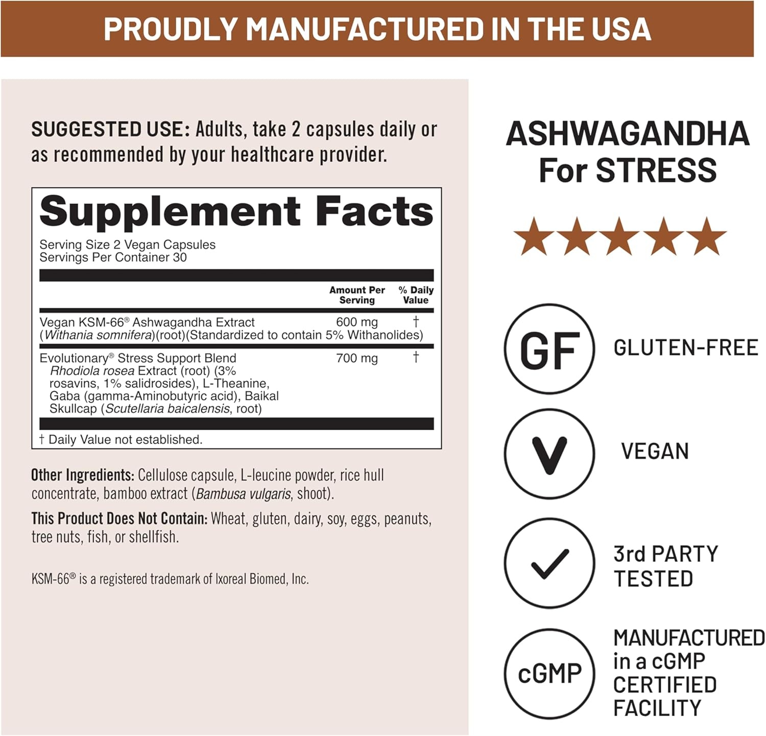 image:imageNatureWise Ashwagandha for Stress With KSM66 Extract GABA LTheanine Rhodiola Rosea Herbal Mood amp Sleep Support Vegan NonGMO GlutenFree 60 Capsules1Month Supply