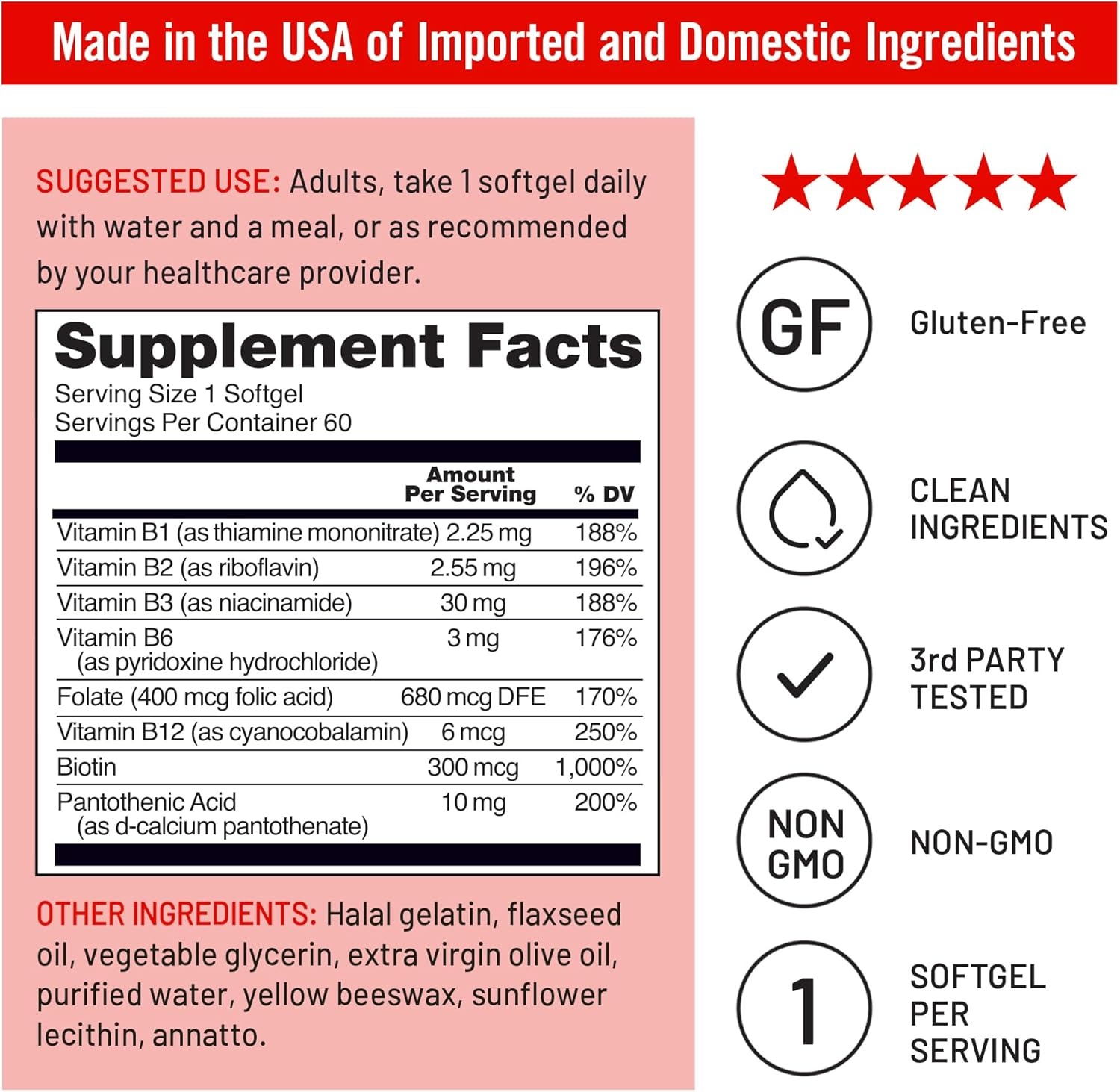 image:imageNatureWise B Complex Vitamins with Folic Acid 60 Count Extra Strength Vitamin C 1000mg Capsules 60 Count Bundle for Immune Energy Levels Heart Health Support Soy Dairy Gluten Free NonGMO