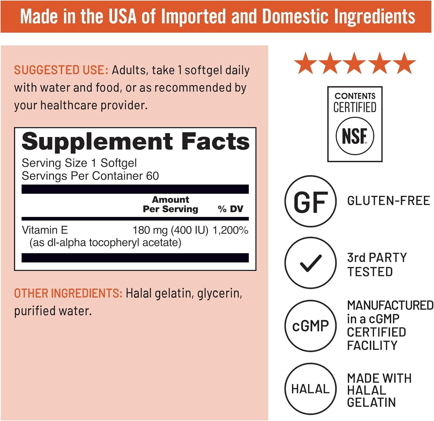 image:imageNatureWise B Complex Vitamins with Folic Acid 60 Count Vitamin E 400 IU 180mg DLAlpha 60 Count Bundle for Immune Energy Heart Health Support Soy Dairy Gluten Free NonGMO Halal Gelatin