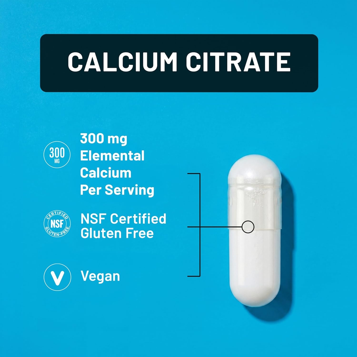 image:imageNatureWise Calcium Citrate 300mg Capsules Supplement for Bone Health Easy to Digest amp WellAbsorb Vegan NonGMO GlutenFree 60 Capsules30Day SupplyUnflavored