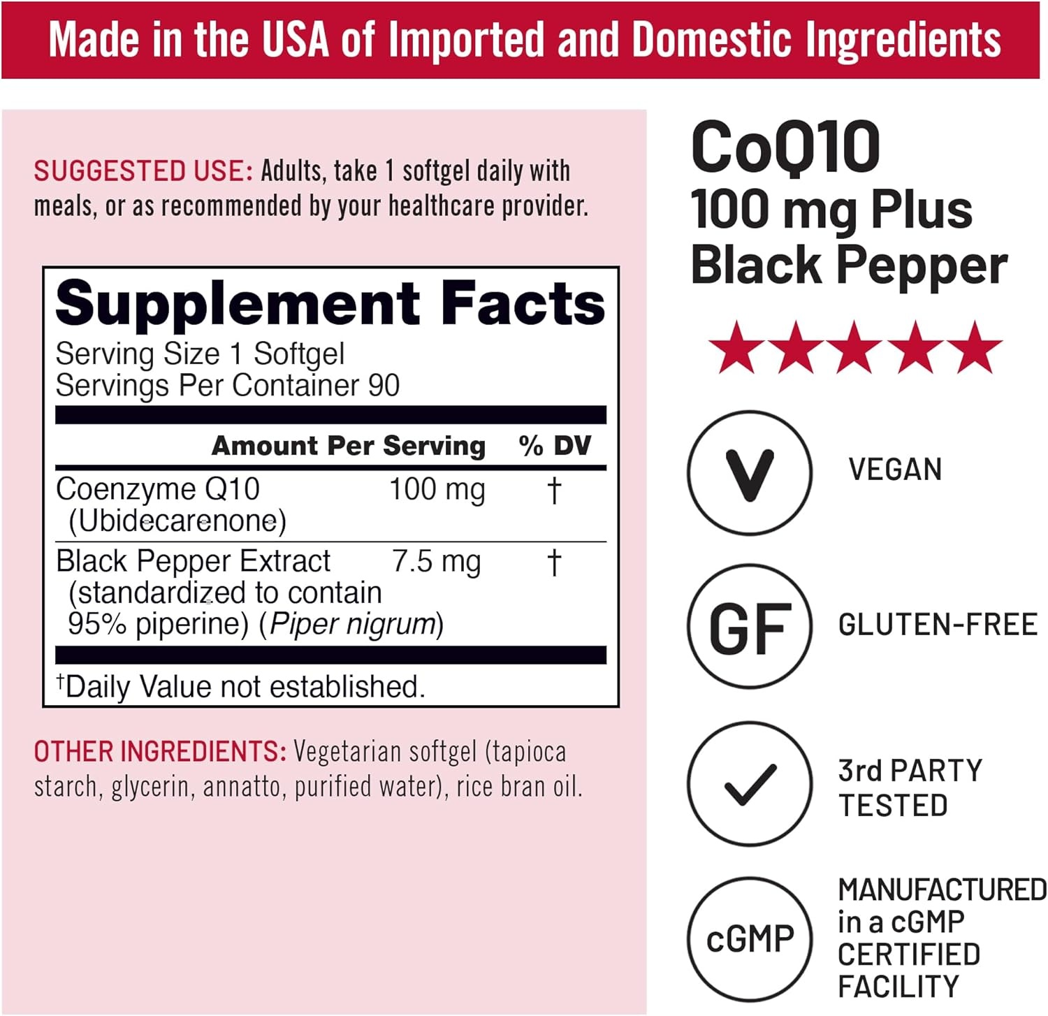 image:imageNatureWise CoQ10 100mg Black Pepper Softgels High Absorption Coenzyme Q10 Black Pepper Antioxidant for Heart Health Cellular Energy Vegan NonGMO GlutenFree 30 Count30Day Supply90 Count Pack of 1