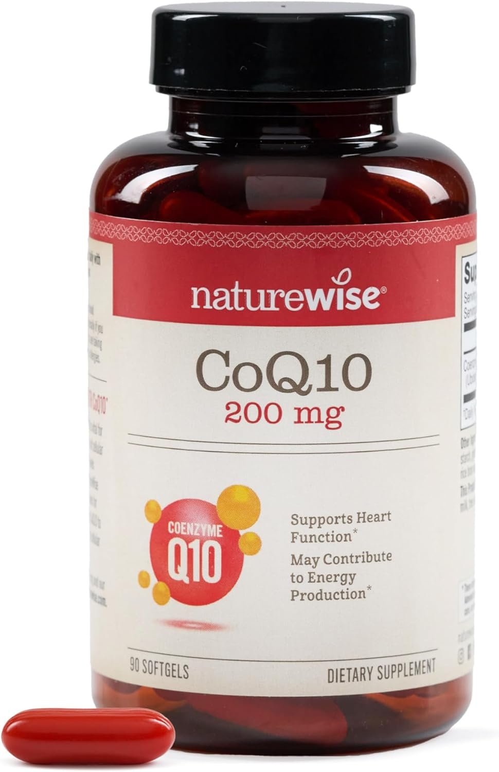 image:imageNatureWise CoQ10 100mg Black Pepper Softgels High Absorption Coenzyme Q10 Black Pepper Antioxidant for Heart Health Cellular Energy Vegan NonGMO GlutenFree 30 Count30Day Supply90 Count Pack of 1