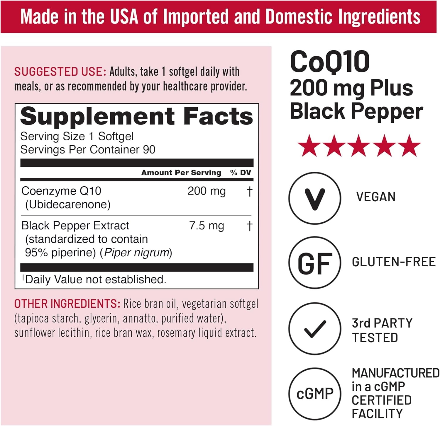 image:imageNatureWise CoQ10 100mg Black Pepper Softgels High Absorption Coenzyme Q10 Black Pepper Antioxidant for Heart Health Cellular Energy Vegan NonGMO GlutenFree 30 Count30Day Supply90 Count Pack of 1