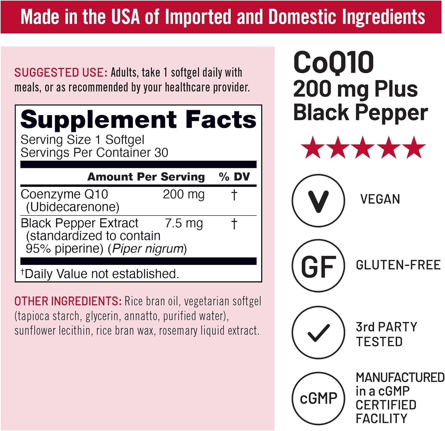 image:imageNatureWise CoQ10 100mg Black Pepper Softgels High Absorption Coenzyme Q10 Black Pepper Antioxidant for Heart Health Cellular Energy Vegan NonGMO GlutenFree 30 Count30Day Supply30 Count Pack of 1