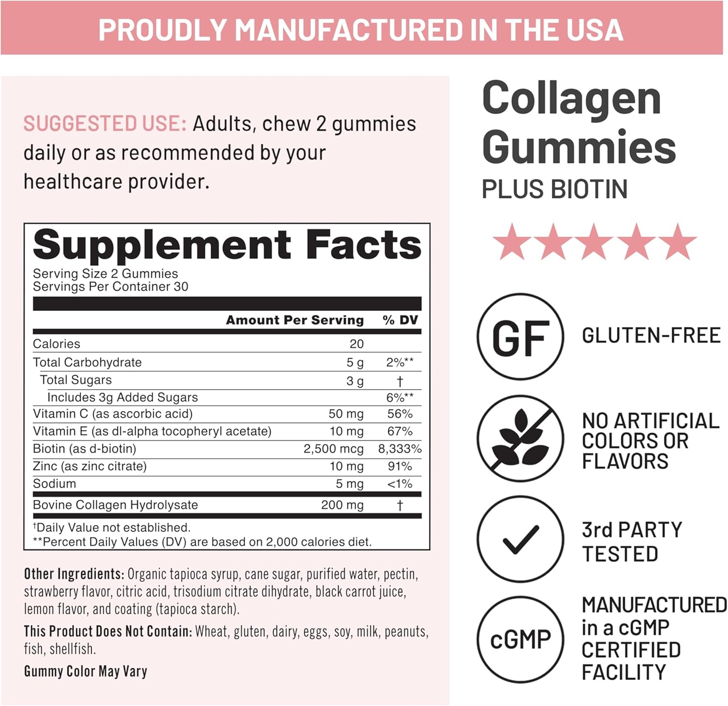 image:imageNatureWise Collagen Gummies Hydrolyzed Collagen Gummies Type 1 amp 3 Peptides for Women Biotin Vitamin C E amp Zinc for Hair Skin and Nails Support 60 Count1Month SupplyStrawberry Lemon