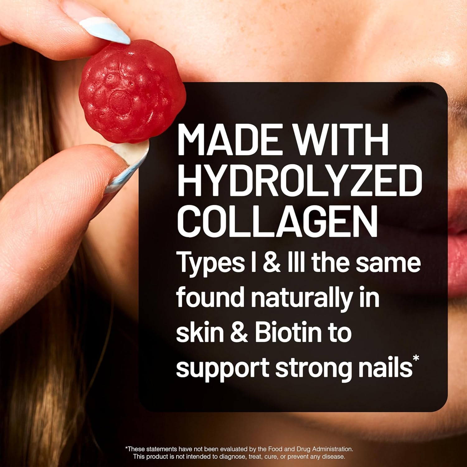 image:imageNatureWise Collagen Gummies Hydrolyzed Collagen Gummies Type 1 amp 3 Peptides for Women Biotin Vitamin C E amp Zinc for Hair Skin and Nails Support 60 Count1Month SupplyStrawberry Lemon