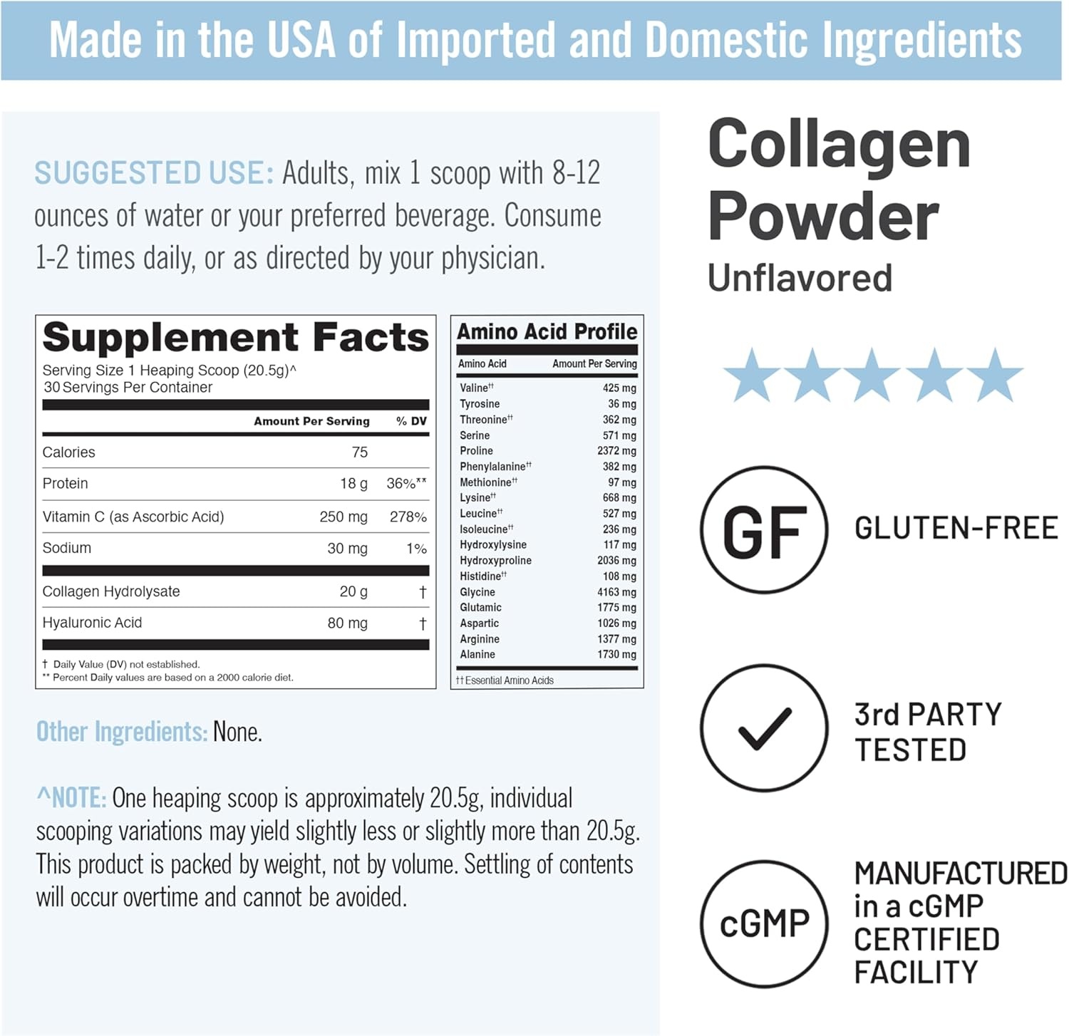 image:imageNatureWise Collagen Peptides Powder with Hyaluronic Acid and Vitamin C Unflavored Collagen Peptides for Women amp Men Type I amp III for Hair Skin amp Nails Sugar Gluten amp Dairy Free 30 Servings136 Pound Pack of 1