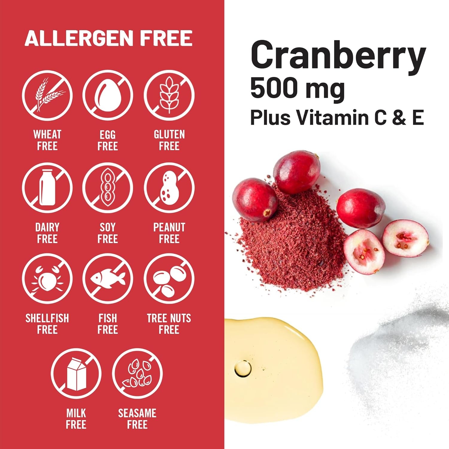 image:imageNatureWise Cranberry Pills for Women 500mg Cranberry Extract 251 Vitamin C amp E Cleansing Urinary Tract amp Bladder Vegan NonGMO SugarFree 60 Capsules1Month Supply60 Count Pack of 1