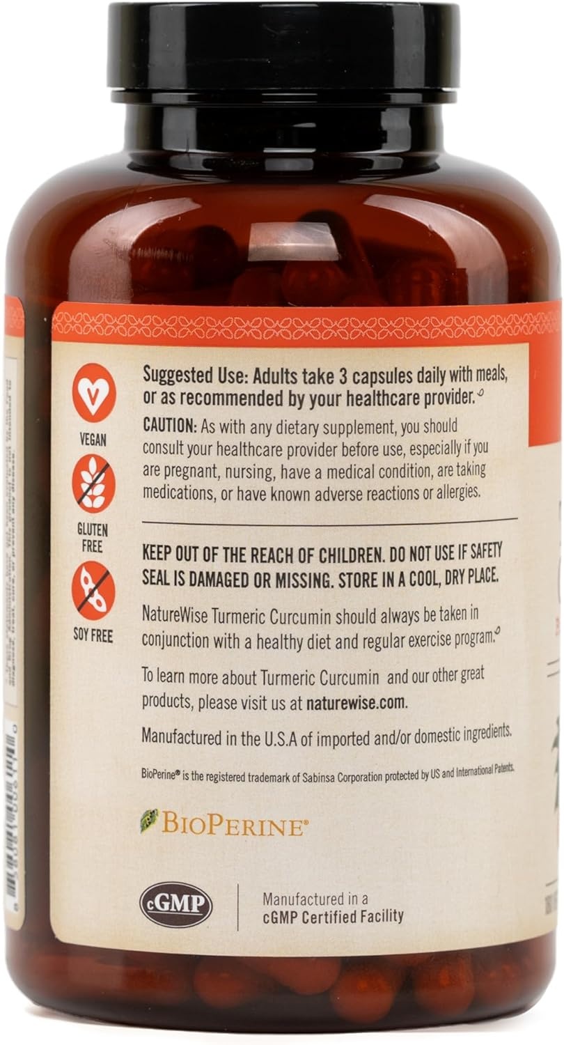 image:imageNatureWise Curcumin Turmeric 2250mg Advanced Absorption from 95 Curcuminoids amp BioPerine Black Pepper Extract Daily Joint and Immune Health Support Vegan 90 Count30Day Supply180 Count Pack of 1
