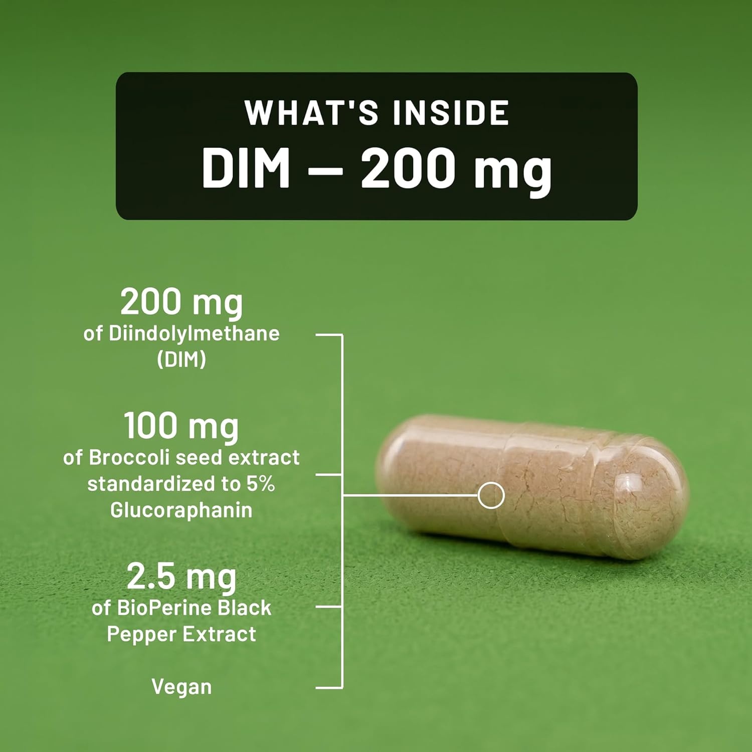 image:imageNatureWise DIM Diindolylmethane 200mg Broccoli amp BioPerine Black Pepper Extract DIM Supplement for Women amp Men Hormone amp Estrogen Support Vegan USA Manufactured 60 Capsules60Day Supply
