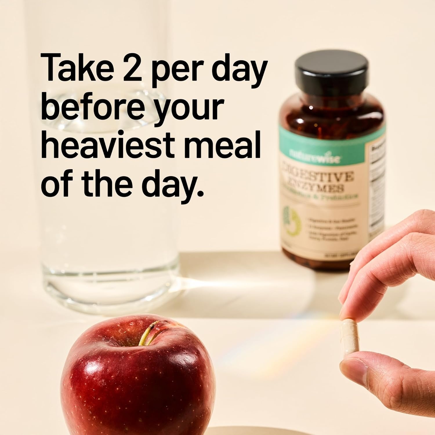 image:imageNatureWise Digestive Enzymes Multi Enzymes with Probiotics Prebiotics Post Mealtime Comfort amp Bloating Support Aids Digestion and Gut Health SoyFree NonGMO 60 Capsules1Month Supply