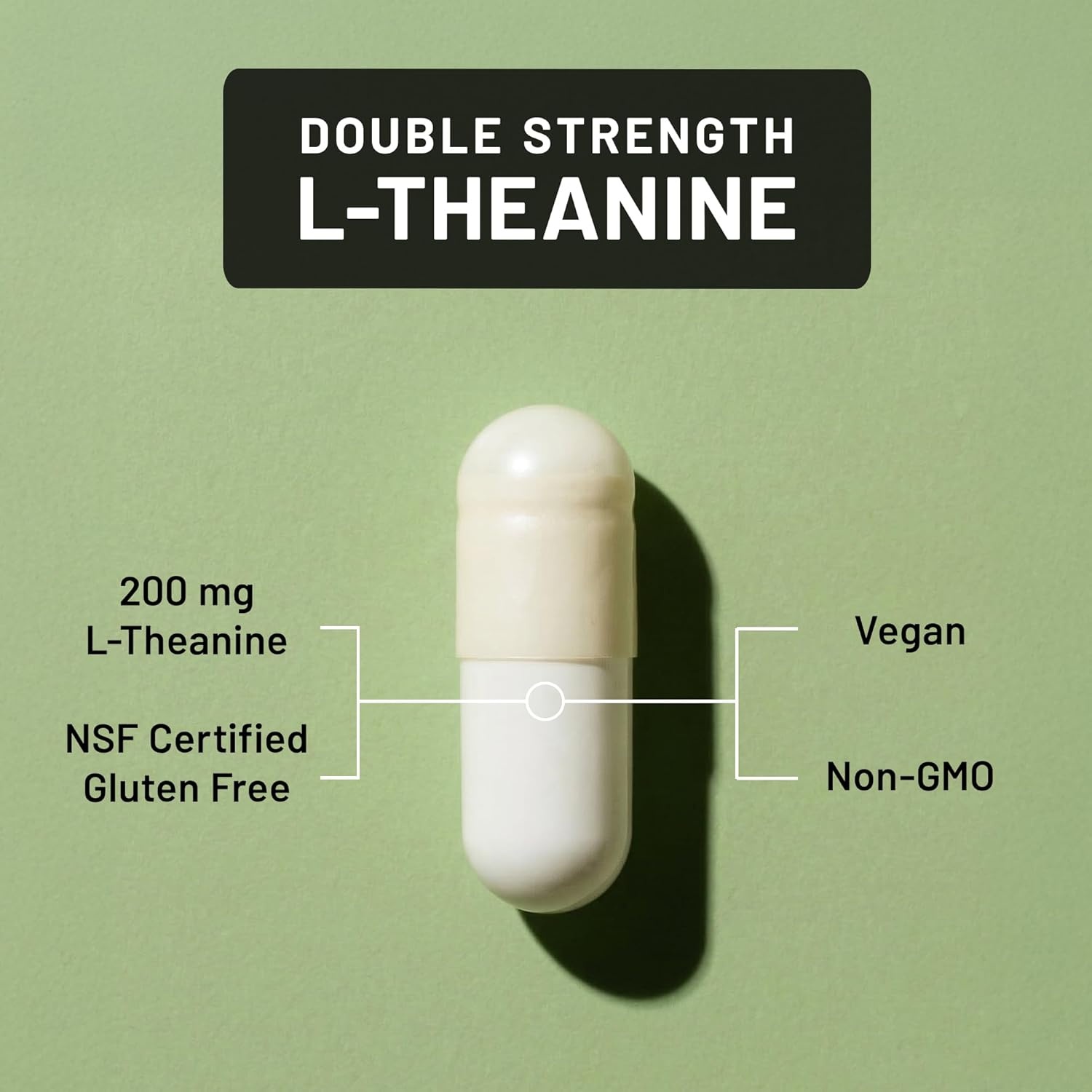 image:imageNatureWise Double Strength LTheanine 200mg Vegan L Theanine Supplement for Relaxation Sleep Support NSF GlutenFree Certified NonGMO USA Manufactured 120 Capsules120 Day Supply
