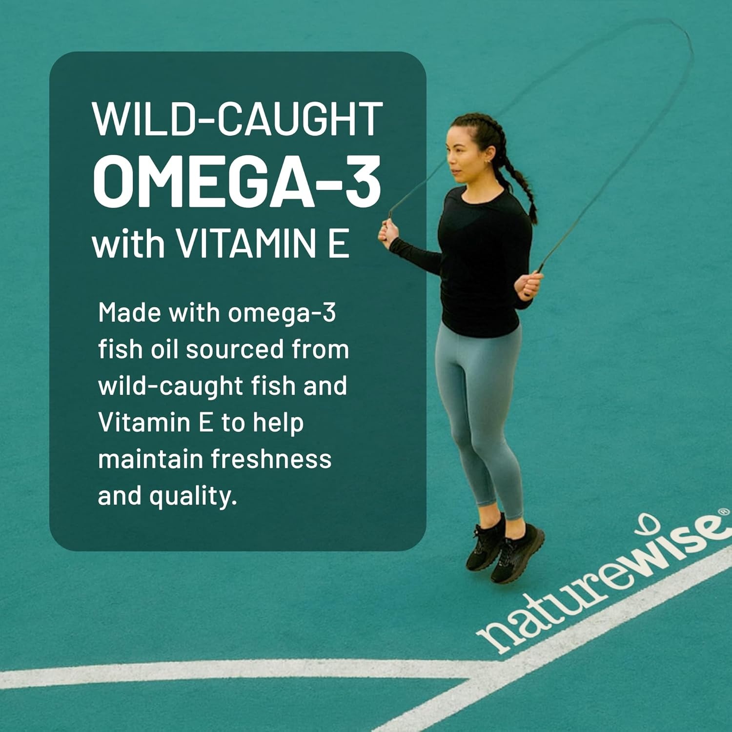 image:imageNatureWise ExtraStrength Omega 3 Fish Oil Supplement 1000mg per Serving 600 EPA amp 400 DHA and Vitamin E Sustainably Sourced Fish Oil Lemon Flavor 60 Softgels1Month Supply60 Count Pack of 1