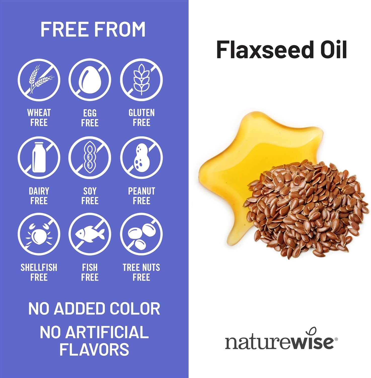 image:imageNatureWise Flaxseed Oil 1400 mg Fish Free High Potency Omega 3 with 812 mg ALA Plant Based Omega 3 6 9 Supplement Organic Cold Pressed NonGMO 120 Softgels120Day Supply