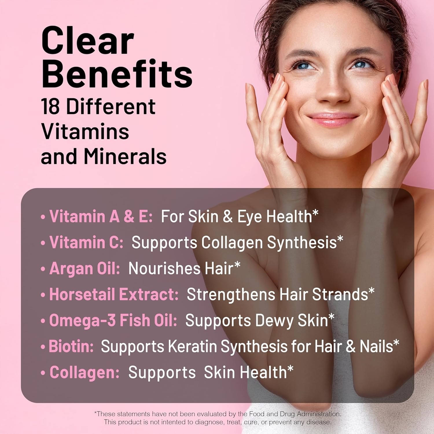 image:imageNatureWise Hair Skin and Nails Vitamin Biotin 5000mcg wHyaluronic Acid Collagen for Women with C B Complex D3 A E Iron NonGMO Gluten Free 150 Softgels50Day Supply270 Count Pack of 1