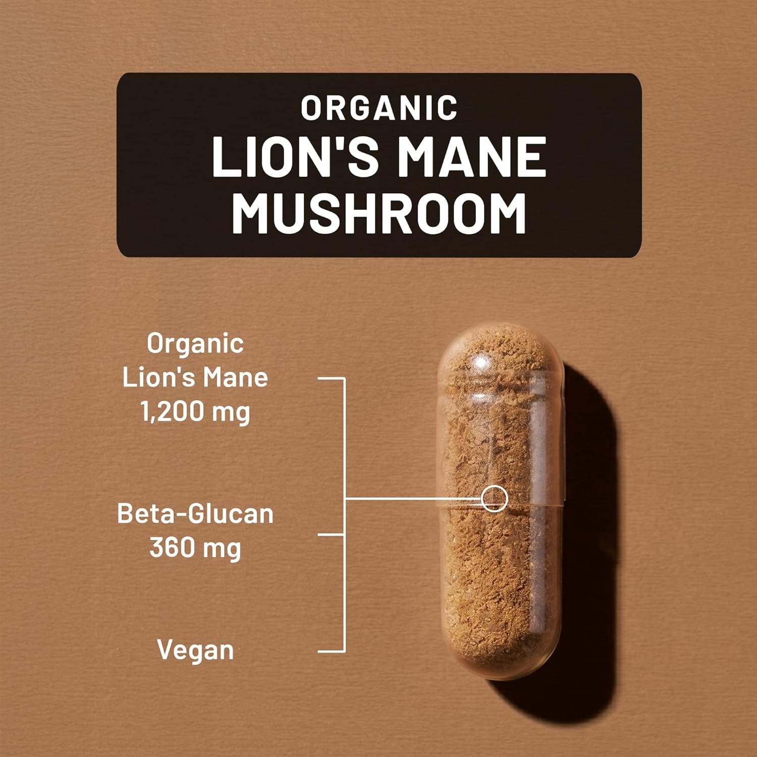 image:imageNatureWise Lions Mane Mushroom Supplement Organic Lions Mane Mushroom Extract 1200mg 360mg Beta Glucans Cognition amp Brain Support Vegan NonGMO USA Manufactured 120 Capsules60 Day Supply