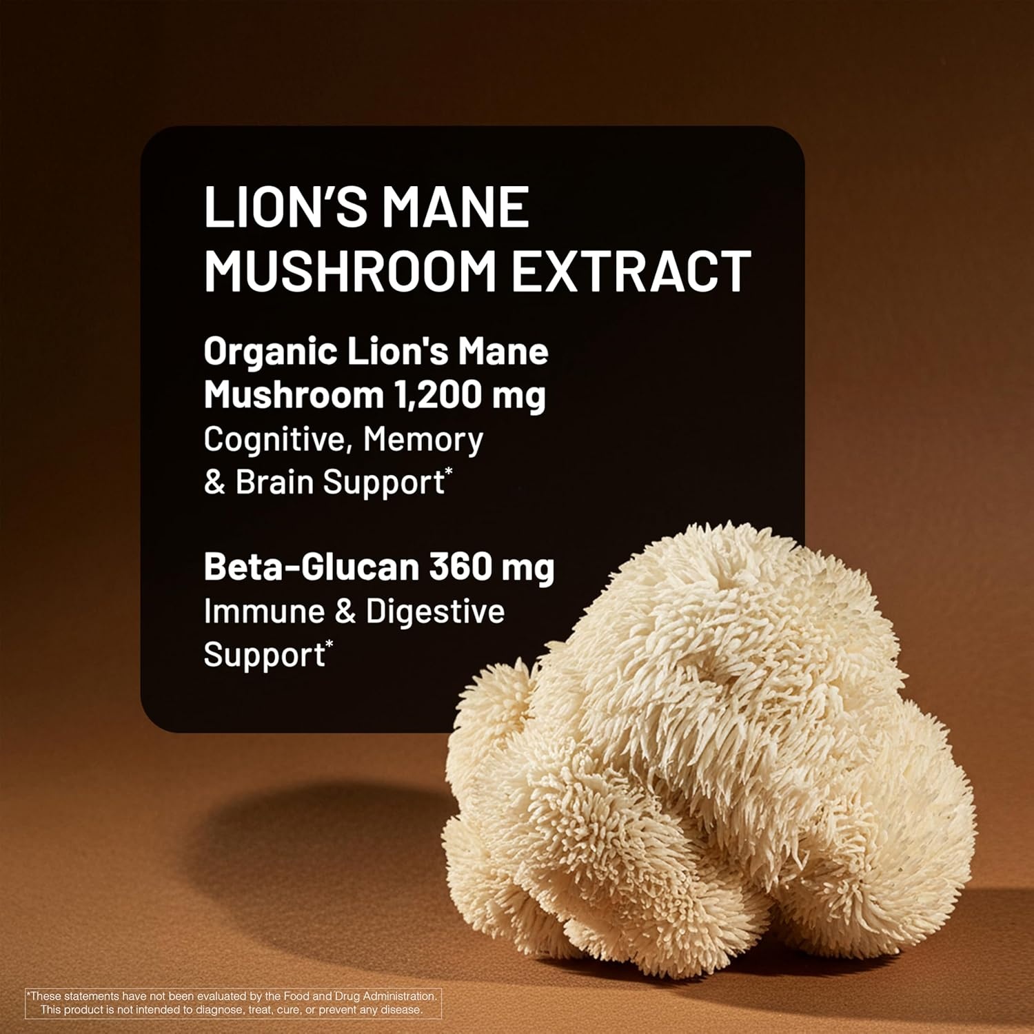 image:imageNatureWise Lions Mane Mushroom Supplement Organic Lions Mane Mushroom Extract 1200mg 360mg Beta Glucans Cognition amp Brain Support Vegan NonGMO USA Manufactured 120 Capsules60 Day Supply