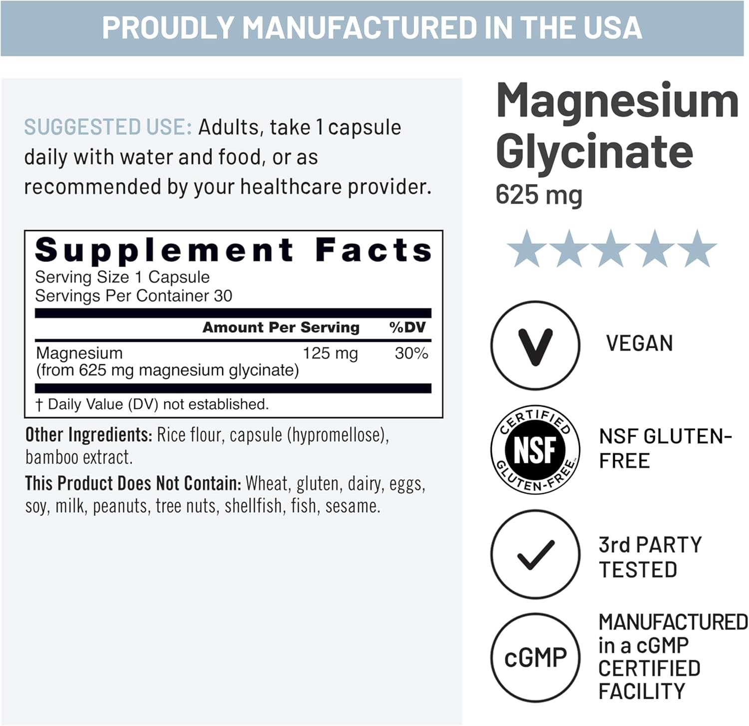 image:imageNatureWise Magnesium Glycinate 625 mg High Absorption Chelated Magnesium Glycinate for Sleep Relaxation Muscle amp Bones Gentle on Stomach Vegan NonGMO 90 Capsules90Day SupplyUnflavored