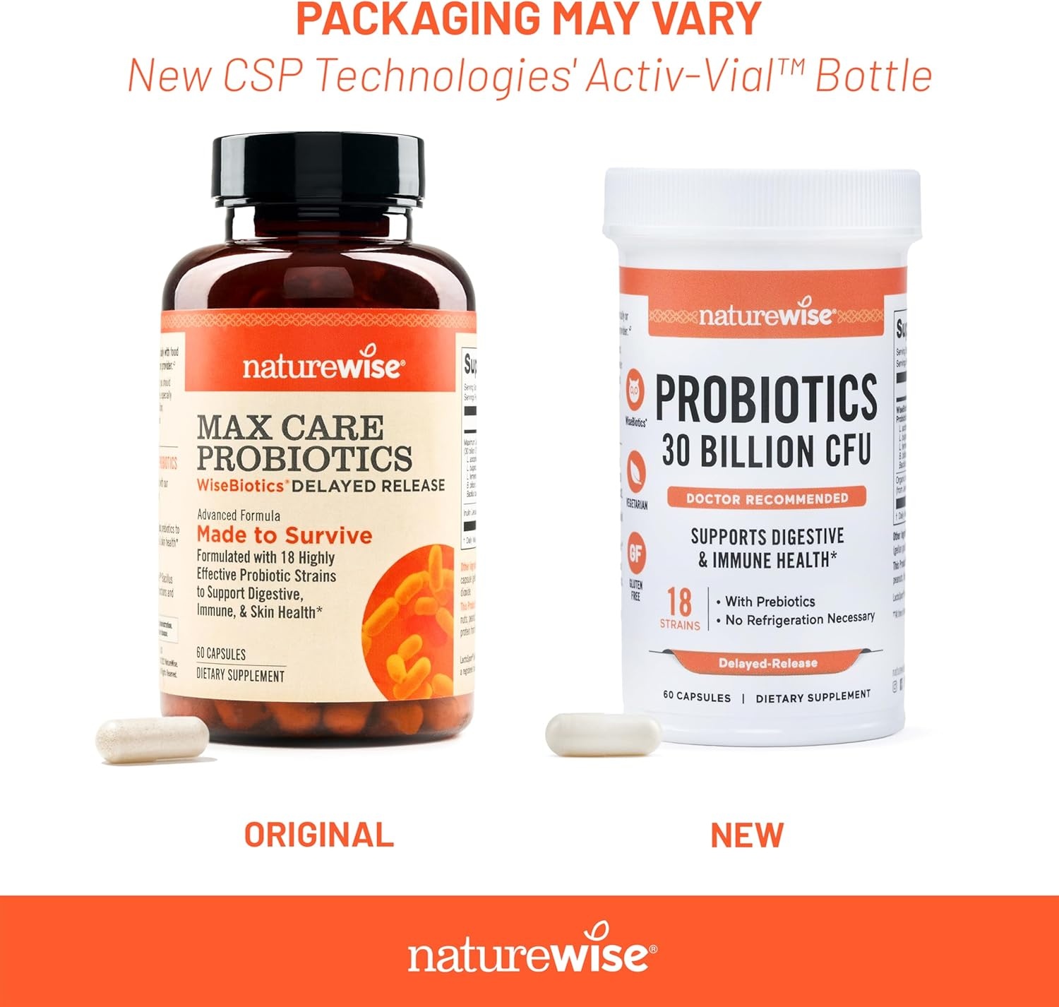 image:imageNatureWise Max Probiotics for Women amp Men 30 Billion CFU 18 Strains Organic Prebiotics For Gut amp Digestive Health Vegetarian DelayedRelease Capsules Gluten Free 30 Capsules30Day Supply60 Count Pack of 1