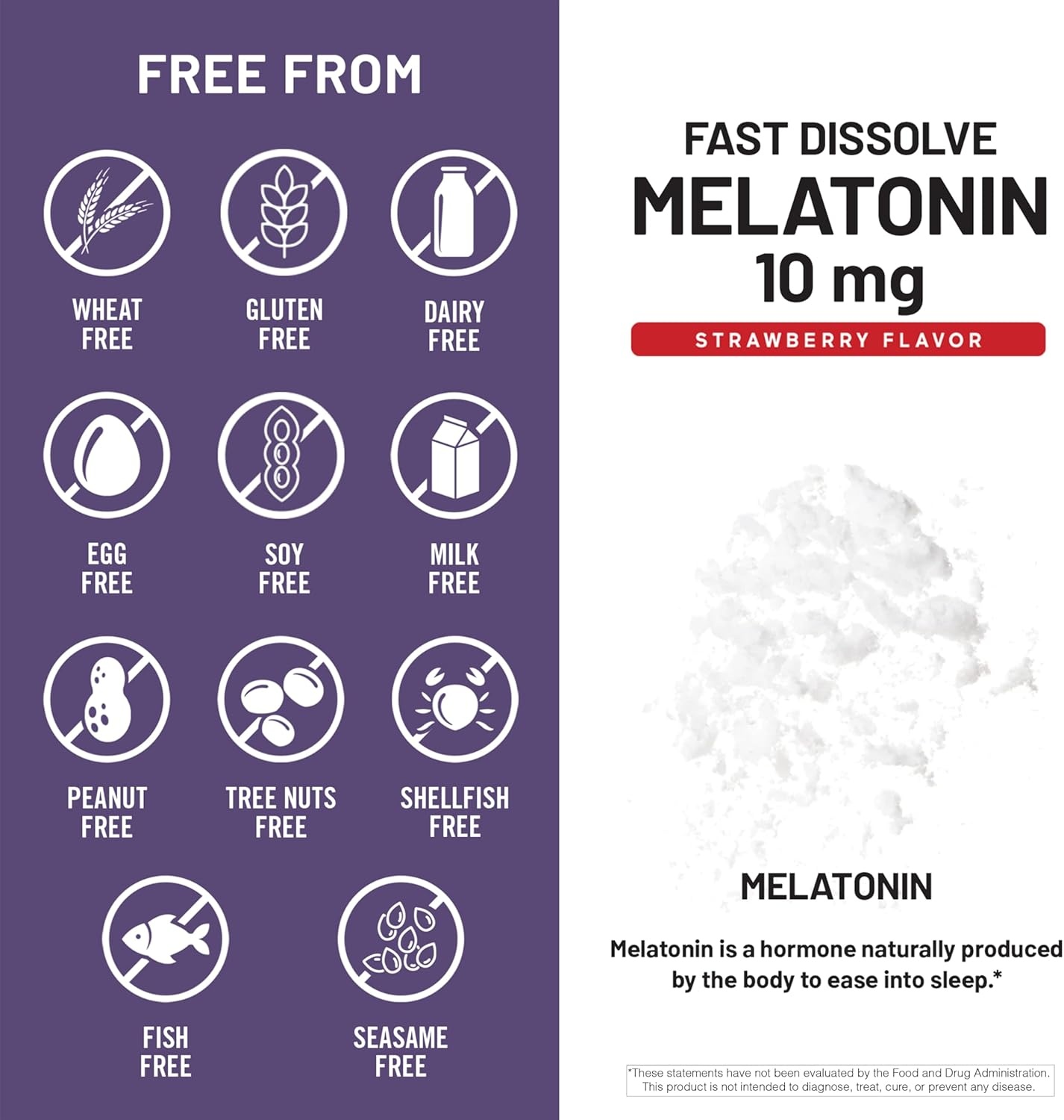 image:imageNatureWise Melatonin 10mg Sugar Free Fast Dissolve Melatonin Supplement NonGMO Vegan USA Manufactured 100 Tablets100 Day Supply10MG
