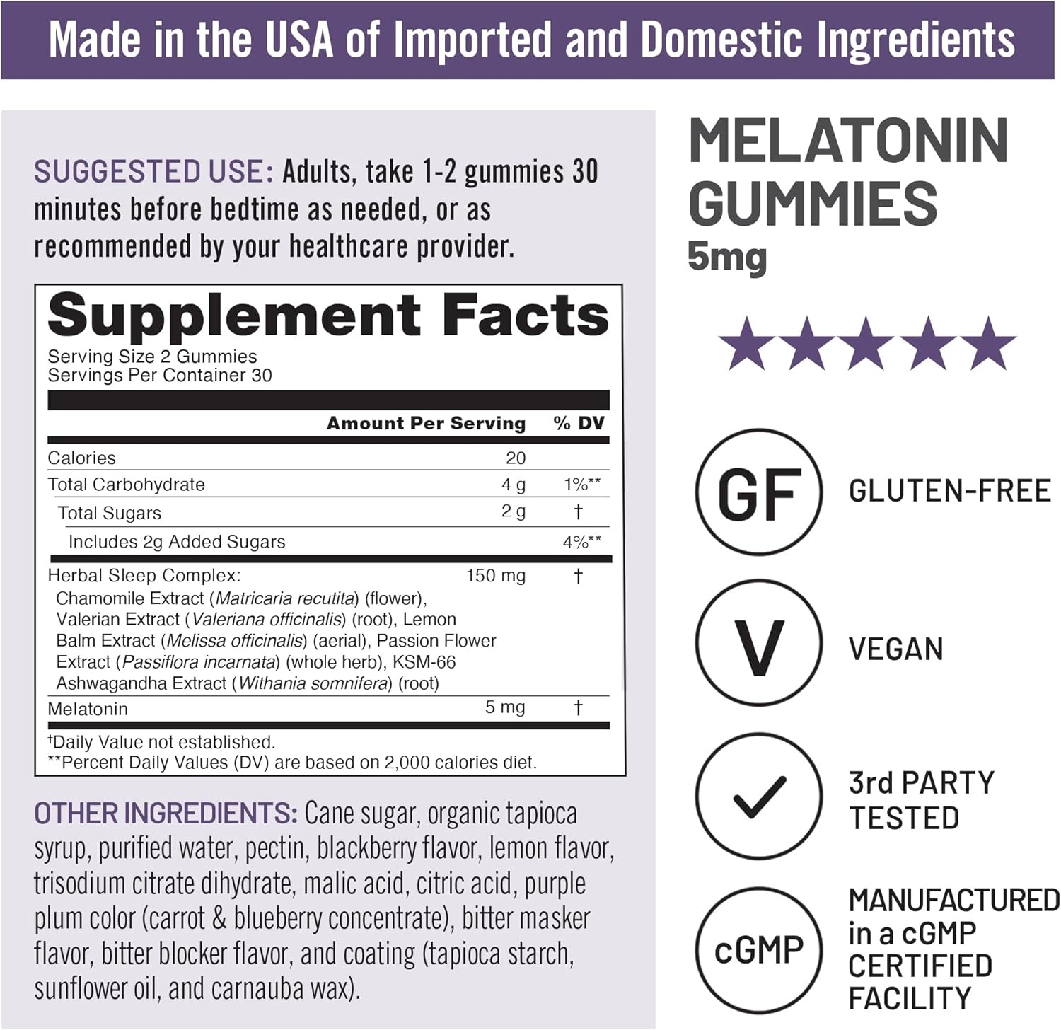 image:imageNatureWise Melatonin Gummies 5mg NonHabit Forming Sleep Support Supplement with Ashwagandha Valerian Root BlackBerryLemon Flavor Vegan Gluten Free NonGMO 60 Count30Day Supply