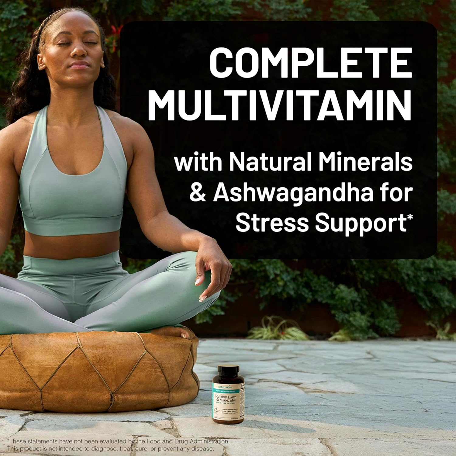 image:imageNatureWise Multivitamin for Women Stress Support with Organic Whole Foods amp Natural Minerals BComplex Vitamin C D3 K2 for Immunity Hair Skin amp Nails NonGMO 60 Capsules30Day Supply60 Count Pack of 2