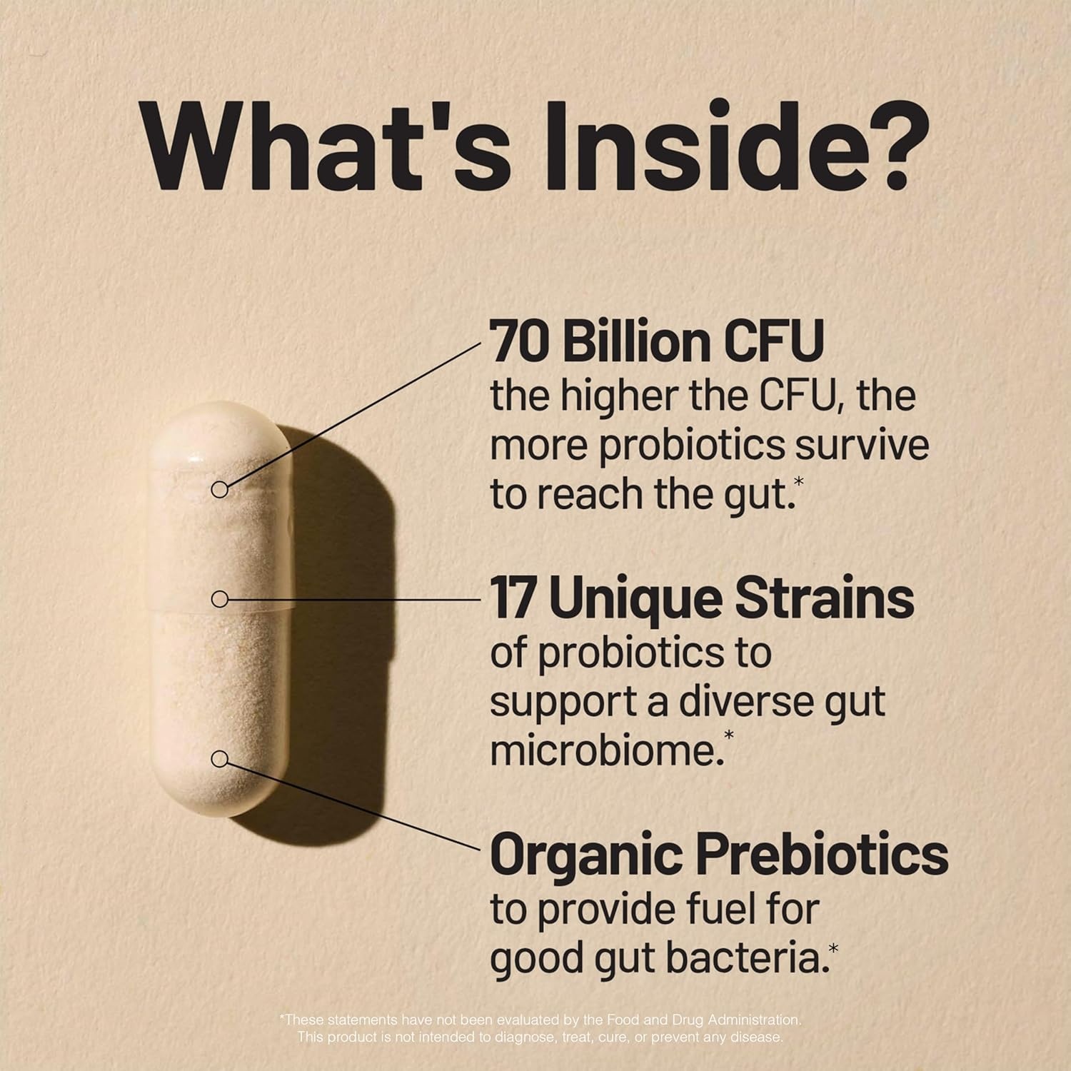 image:imageNatureWise Probiotics 70 Billion CFU 17 Strains Organic Prebiotics Immune Digestive amp Gut Health Support for Women amp Men Vegetarian GlutenFree NonGMO 30 Capsules1Month Supply70 BILLION CFU