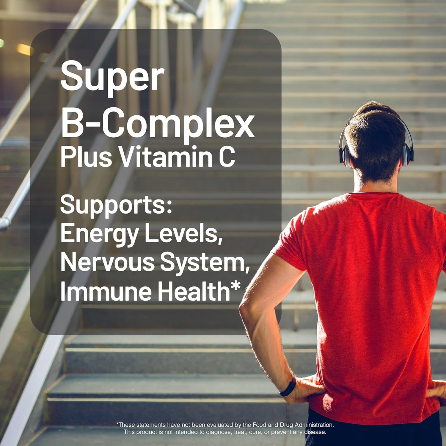 image:imageNatureWise Super Vitamin B Complex for Women and Men with Vitamin C Folic Acid Biotin B1 B2 B3 B6 B12 Support Cellular Energy amp Mental Clarity Vegan Gluten amp Dairy Free NonGMO 60 Tablets
