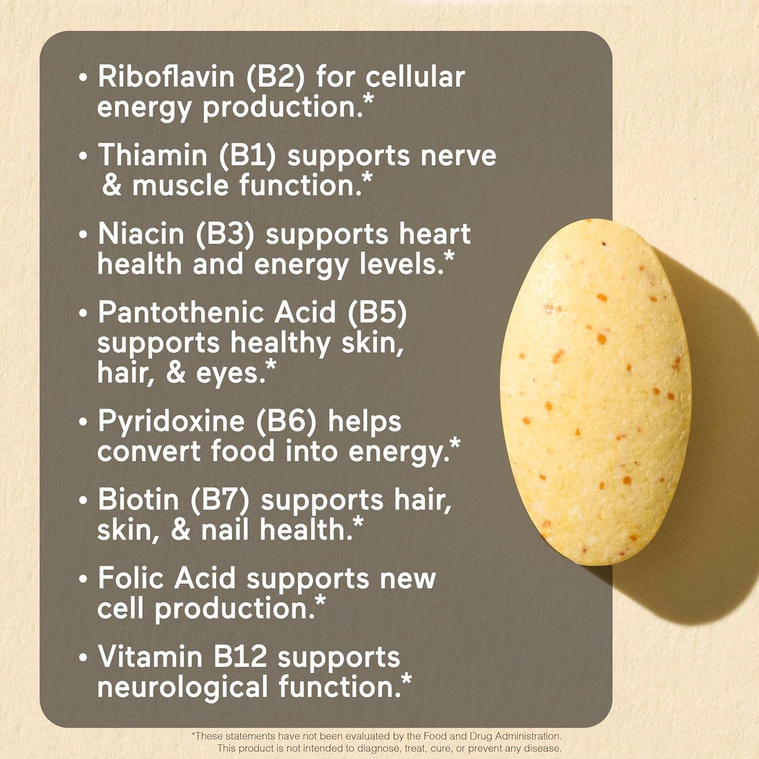 image:imageNatureWise Super Vitamin B Complex for Women and Men with Vitamin C Folic Acid Biotin B1 B2 B3 B6 B12 Support Cellular Energy amp Mental Clarity Vegan Gluten amp Dairy Free NonGMO 60 Tablets