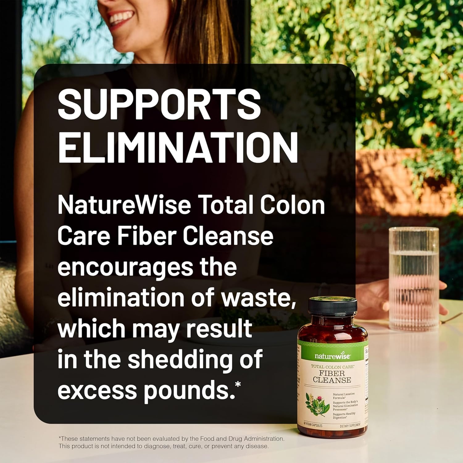 image:imageNatureWise Total Colon Care Fiber Cleanse Natural Laxative Blend Herbal Laxatives Prebiotics amp Enzymes for Regularity Digestion Weight amp Gut Health NonGMO 60 Capsules30Day SupplyFiber Cleanse