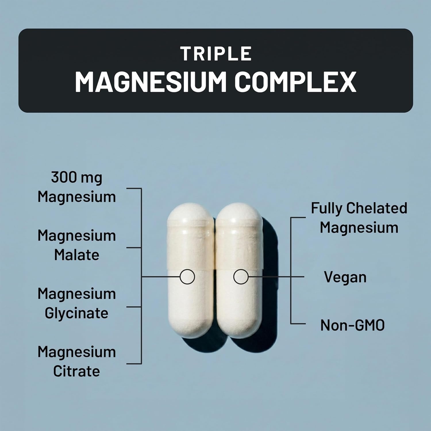 image:imageNatureWise Triple Magnesium Complex Chelated High Absorption Magnesium Glycinate Malate Citrate for Muscle Nerve amp Sleep Support Vegan 90 Capsules