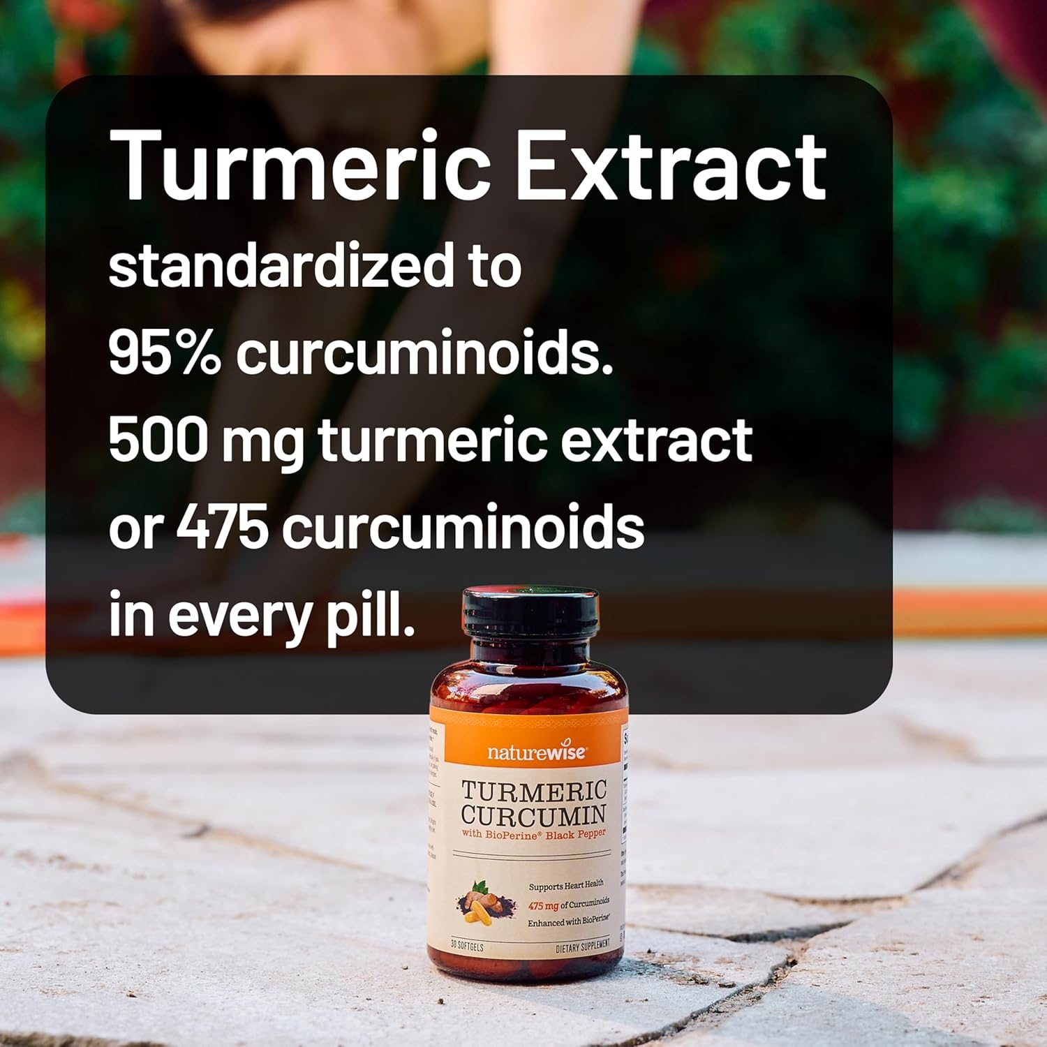 image:imageNatureWise Turmeric Curcumin 500mg with Black Pepper Softgels Extra Strength Enhanced Absorption 95 Curcuminoids amp BioPerine for Immune Support GlutenFree NonGMO 30 Count1Month Supply180 Count Pack of 1