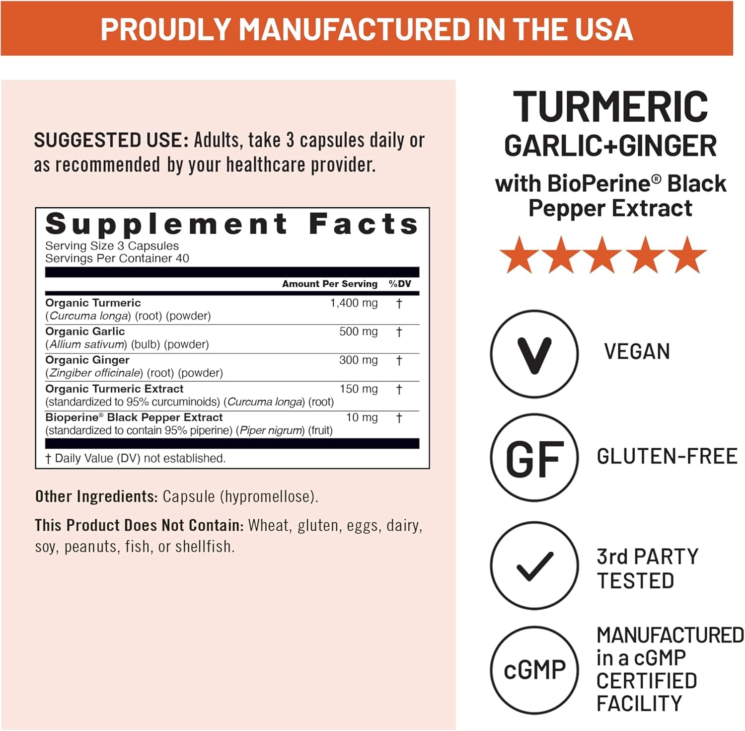 image:imageNatureWise Turmeric Garlic Ginger BioPerine Black Pepper Extract 4 in 1 Turmeric Supplement for Support for Mobility amp Digestion Extra Strength US Manufactured 120 Capsules40Day Supply