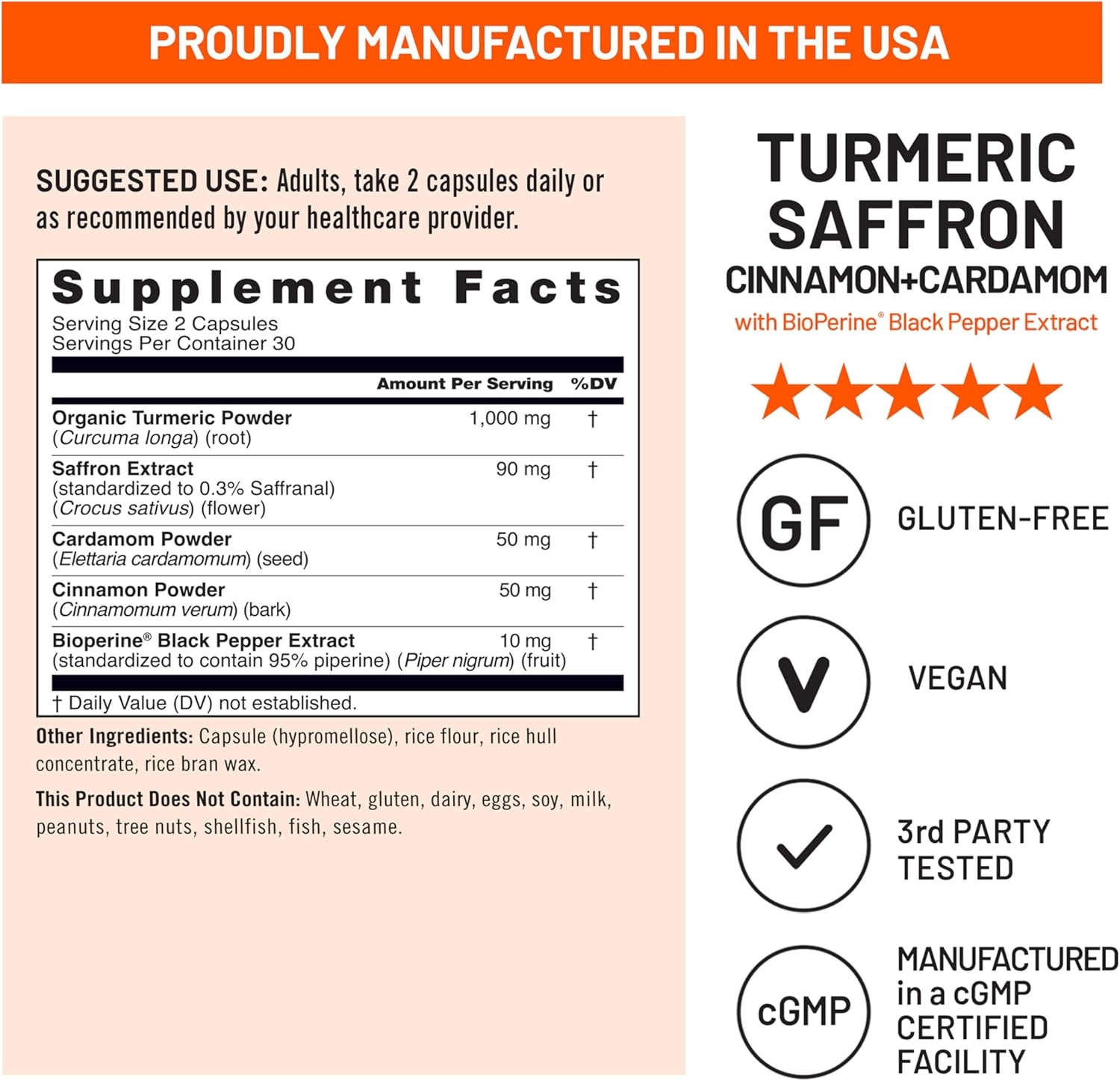 image:imageNatureWise Turmeric Saffron Supplement with Cinnamon amp Cardamom Bioperine for Ultra Absorption Antioxidant Mood Support NonGMO Vegan USA Manufactured 60 Capsules30Day Supply