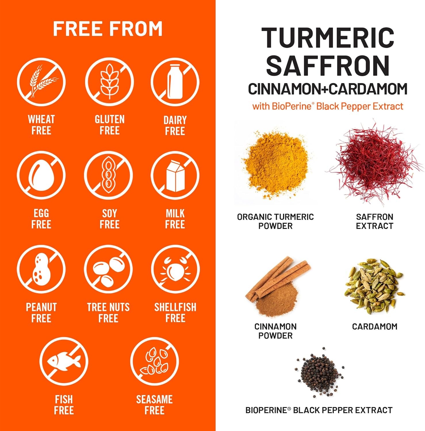 image:imageNatureWise Turmeric Saffron Supplement with Cinnamon amp Cardamom Bioperine for Ultra Absorption Antioxidant Mood Support NonGMO Vegan USA Manufactured 60 Capsules30Day Supply
