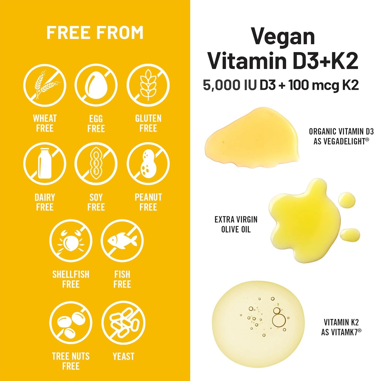 image:imageNatureWise Vegan Vitamin D3 K2 Natural D3 5000IU Natural Vitamin K2 100mcg Bone Support High Absorption with Organic ColdPressed Olive Oil NonGMO60 Count Pack of 1