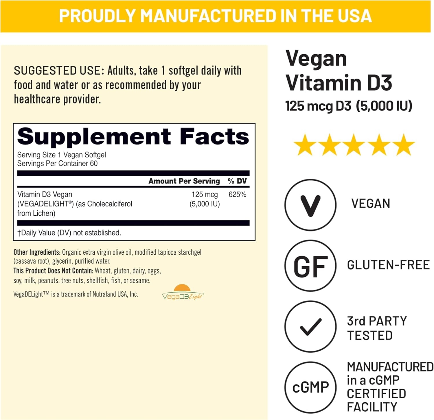 image:imageNatureWise Vegan Vitamin D3 5000iu 125 mcg D3 from Lichen Supports Immune Muscle Bone Health High Absorption with Organic ColdPressed Olive Oil NonGMO 60 Softgels2Month SupplyUnflavored