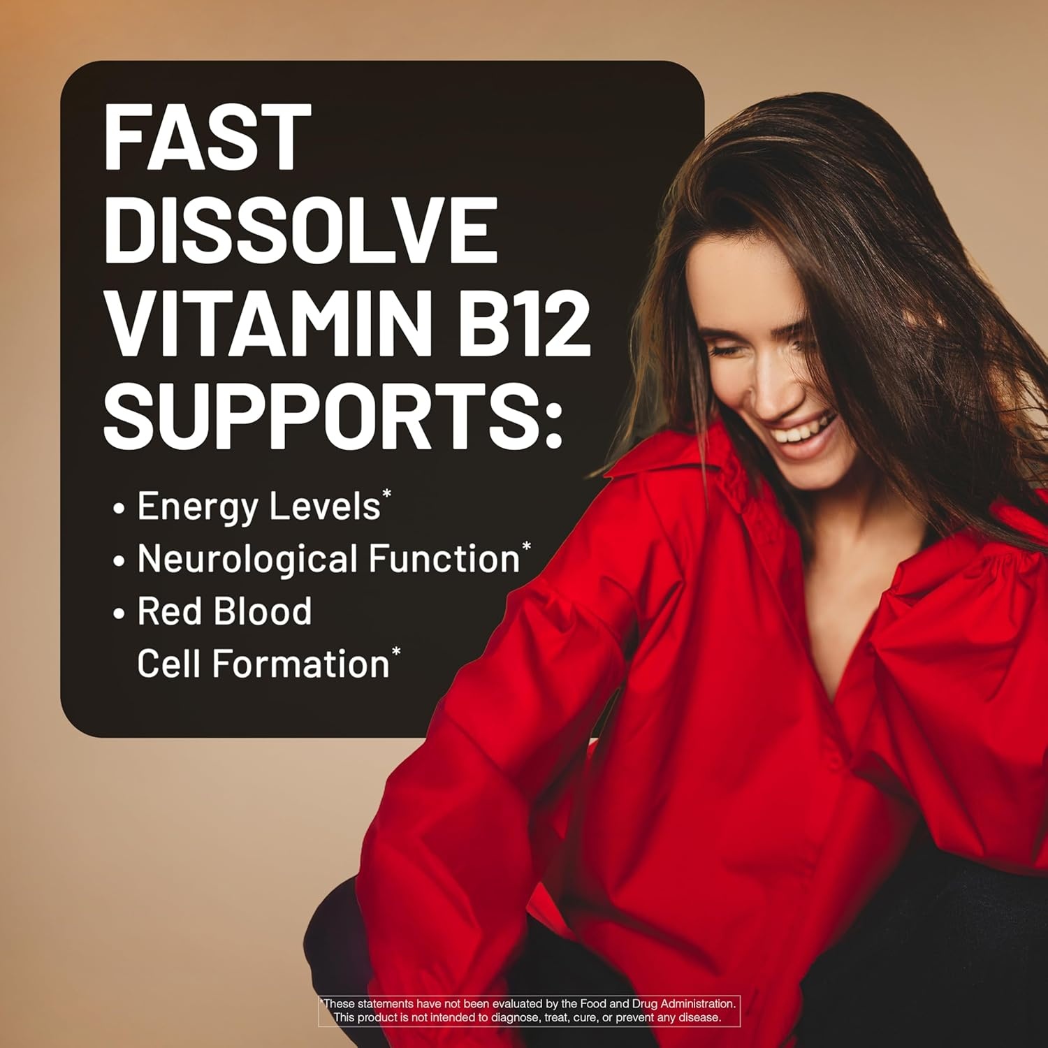 image:imageNatureWise Vitamin B12 3000 mcg Sublingual Tablets Fast Dissolve B12 for Energy amp Metabolism Support Cherry Flavor Vegan NonGMO Gluten Free USA Manufactured 50 Tablets 50Day Supply
