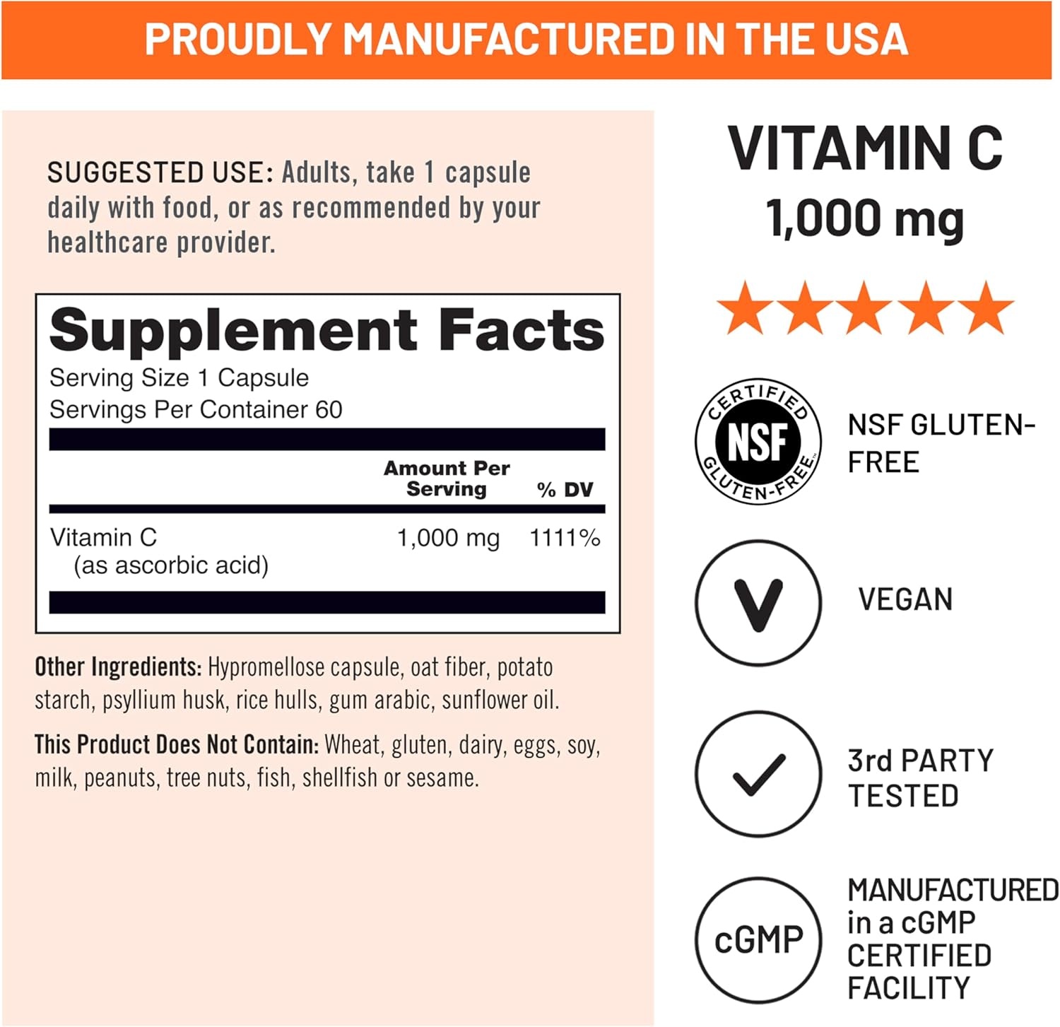 image:imageNatureWise Vitamin C 1000mg Capsules Extra Strength Vegan Vitamin C for Daily Antioxidant amp Immune Support NonGMO USA Manufactured 120 Capsules120Day SupplyUnflavored