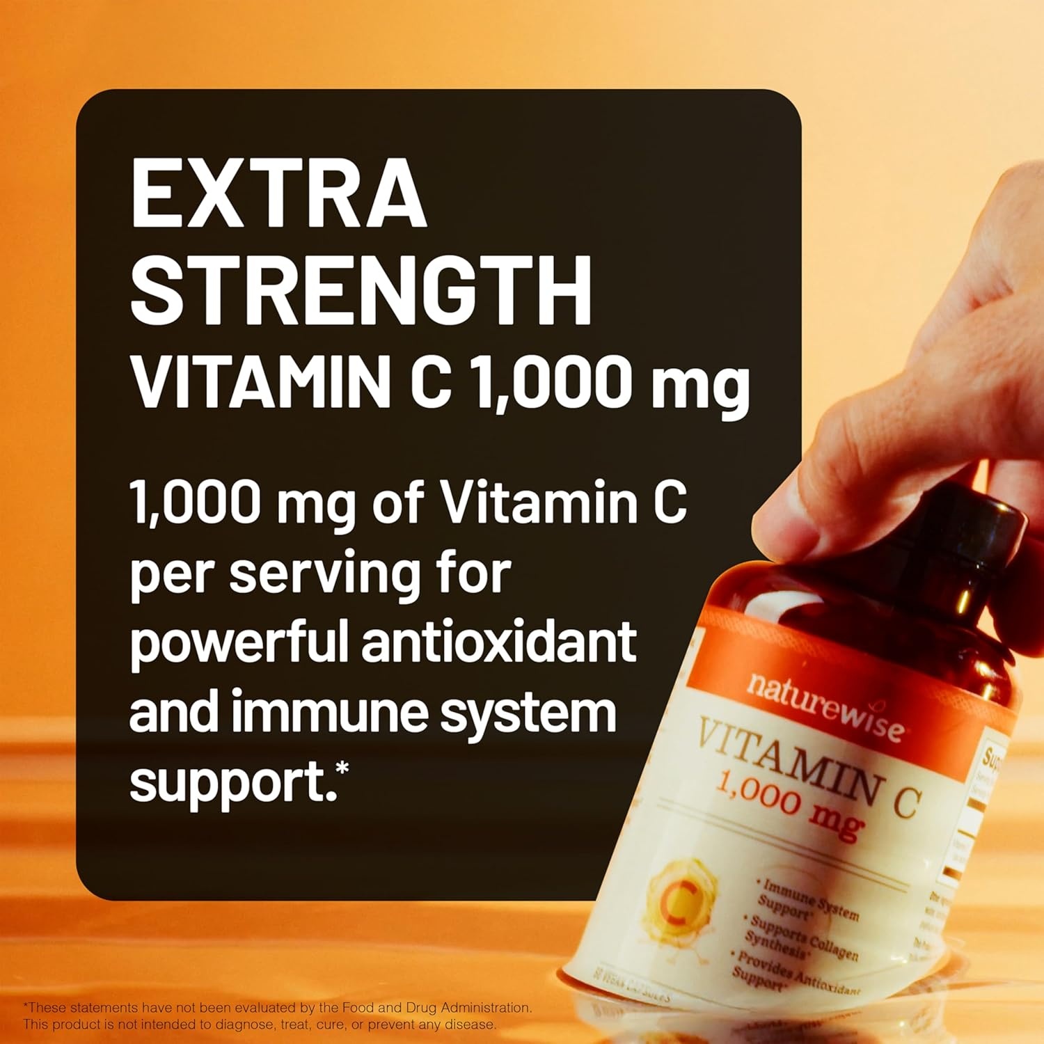 image:imageNatureWise Vitamin C 1000mg Capsules Extra Strength Vegan Vitamin C for Daily Antioxidant amp Immune Support NonGMO USA Manufactured 120 Capsules120Day SupplyUnflavored
