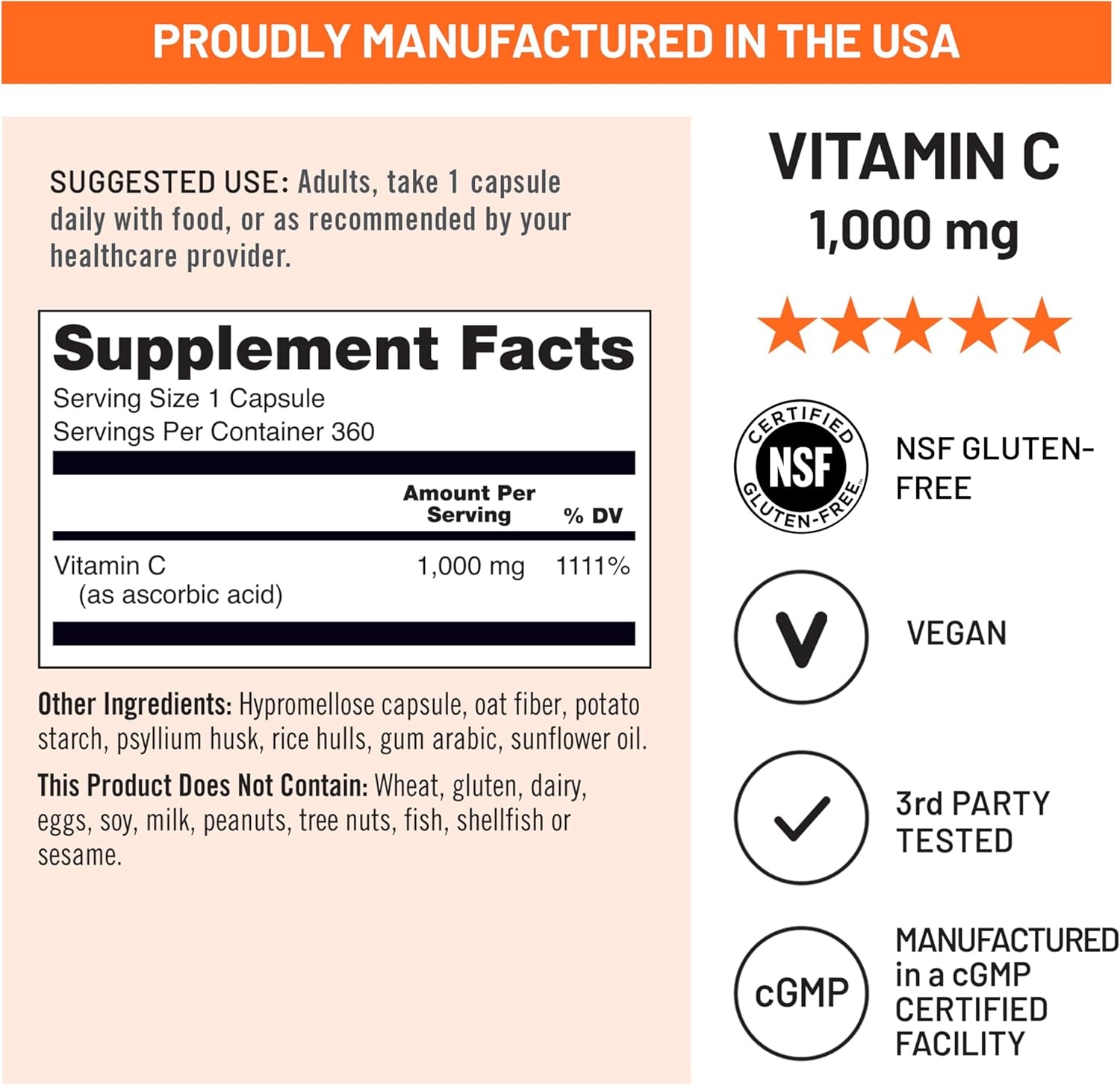 image:imageNatureWise Vitamin C 1000mg Capsules Extra Strength Vegan Vitamin C for Daily Antioxidant amp Immune Support NonGMO USA Manufactured 120 Capsules120Day SupplyUnflavored