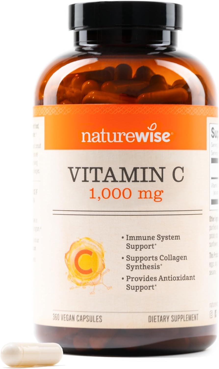 image:imageNatureWise Vitamin C 1000mg Capsules Extra Strength Vegan Vitamin C for Daily Antioxidant amp Immune Support NonGMO USA Manufactured 120 Capsules120Day SupplyUnflavored