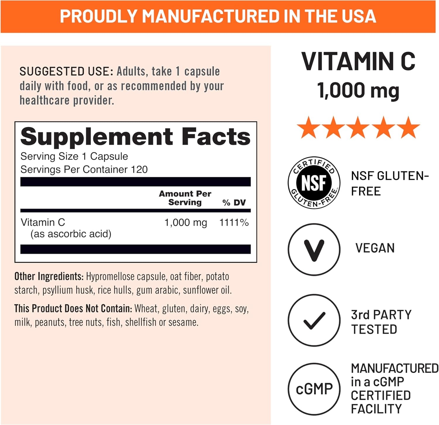 image:imageNatureWise Vitamin C 1000mg Capsules Extra Strength Vegan Vitamin C for Daily Antioxidant amp Immune Support NonGMO USA Manufactured 120 Capsules120Day SupplyUnflavored