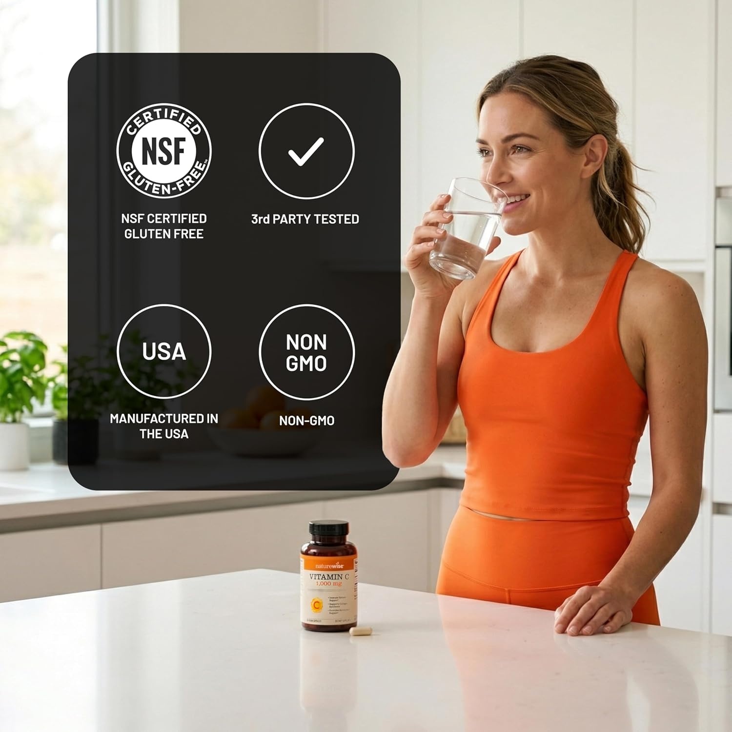 image:imageNatureWise Vitamin C 1000mg Capsules Extra Strength Vegan Vitamin C for Daily Antioxidant amp Immune Support NonGMO USA Manufactured 120 Capsules120Day SupplyUnflavored