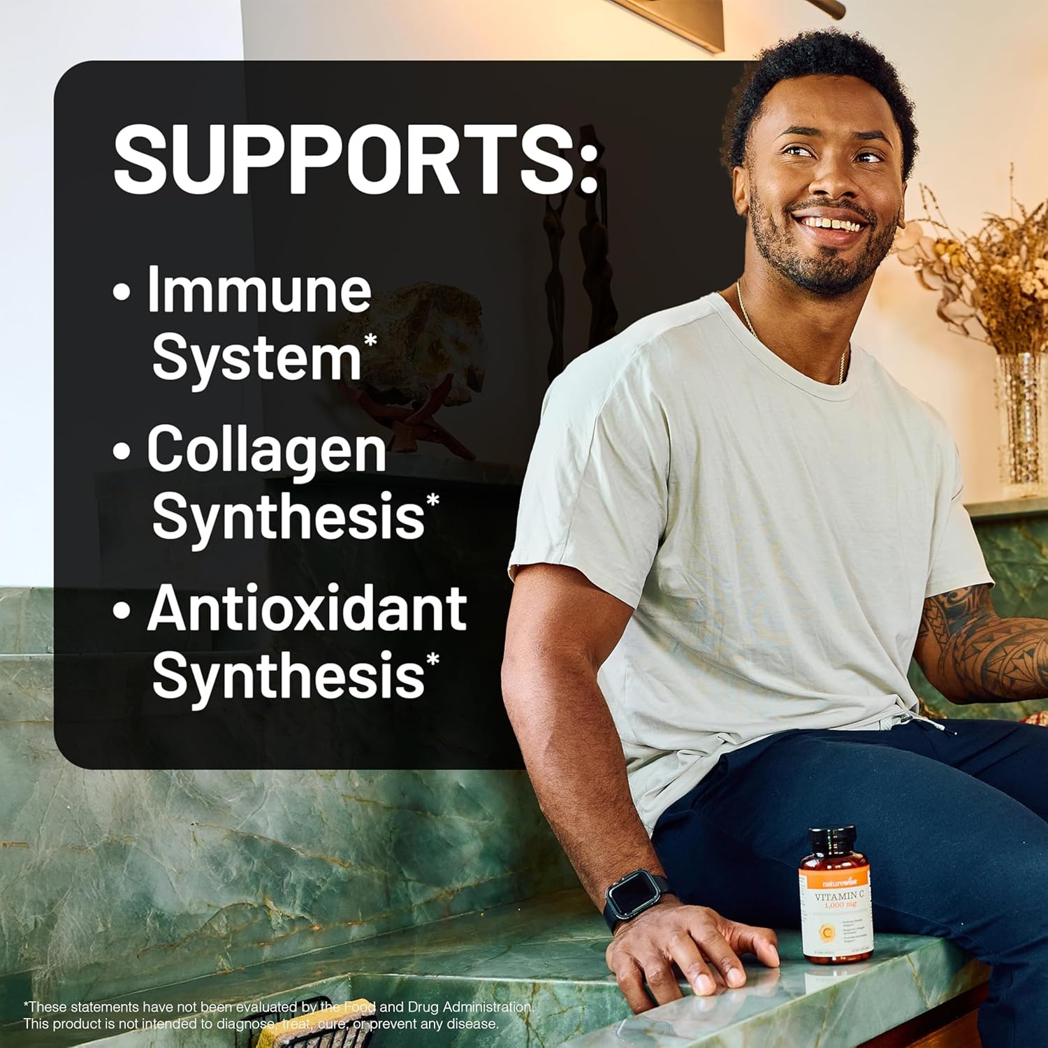 image:imageNatureWise Vitamin C 1000mg Capsules Extra Strength Vegan Vitamin C for Daily Antioxidant amp Immune Support NonGMO USA Manufactured 120 Capsules120Day SupplyUnflavored