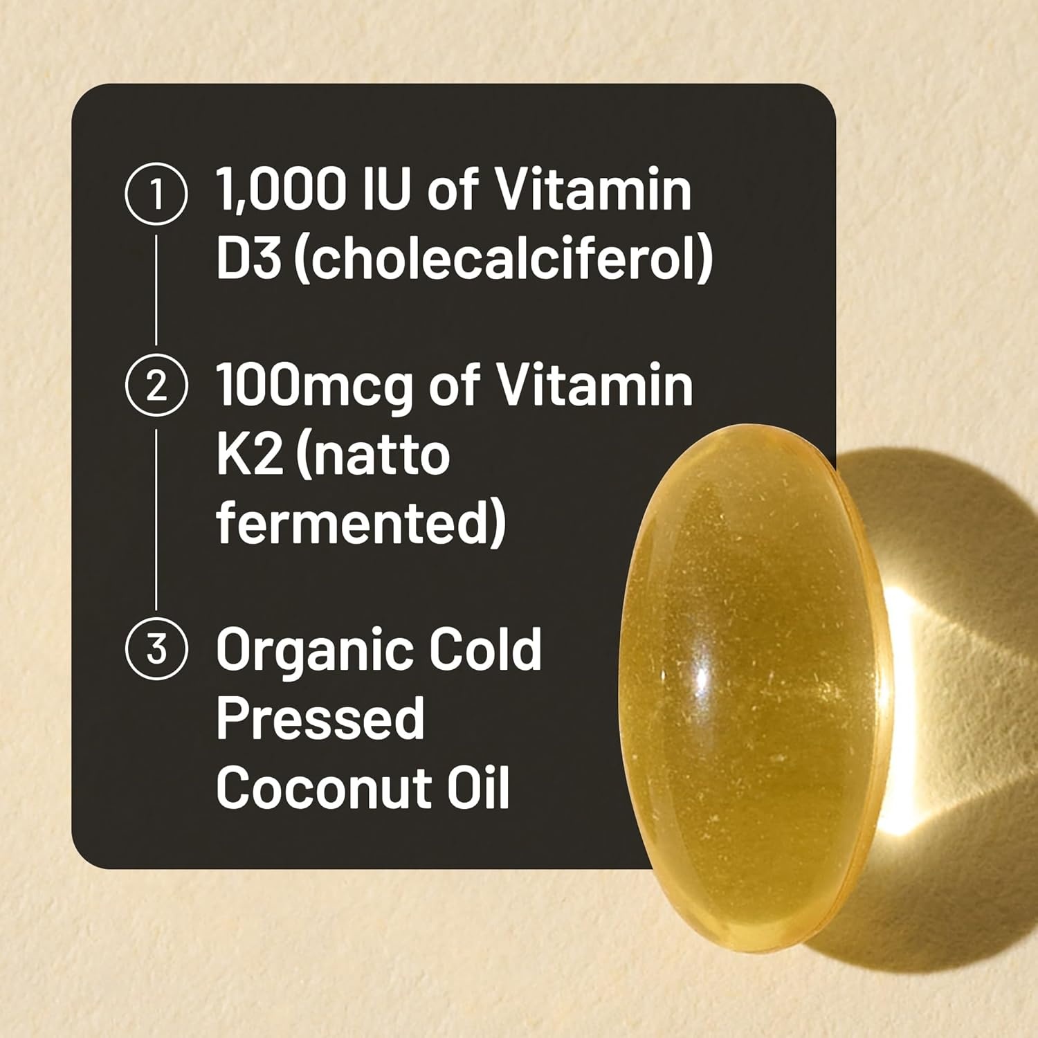 image:imageNatureWise Vitamin D3 1000IU K2 MK7 100mcg with Organic Extra Virgin Coconut Oil Supports Calcium Absorption Bone amp Immune Health NonGMO Soy amp GlutenFree 90 Softgels3Month Supply1000IU