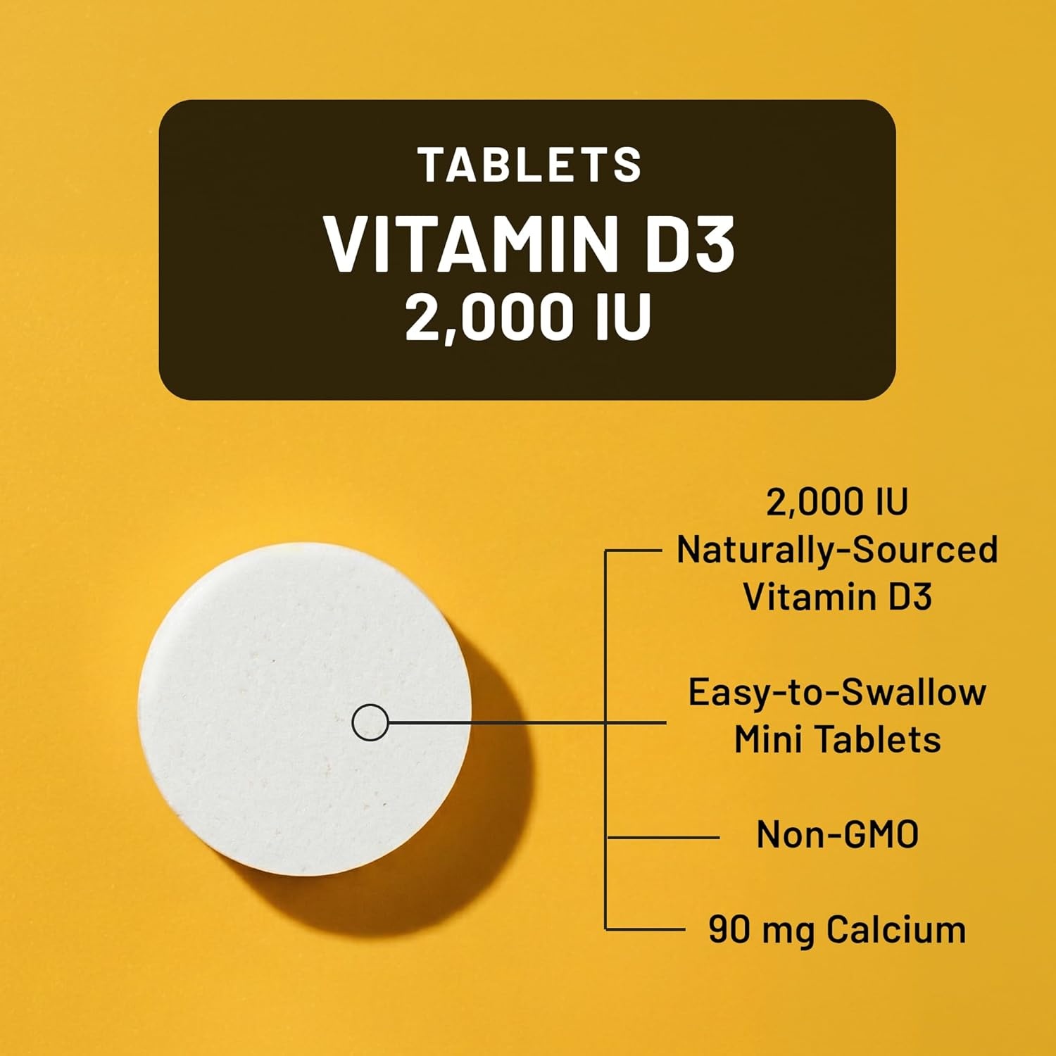 image:imageNatureWise Vitamin D3 2000IU Tablets Naturally Sourced Vitamin D Supplement for Bone amp Immune System Support EasytoSwallow Mini Tablets NonGMO USA Manufactured 220 Tablets220 Day Supply